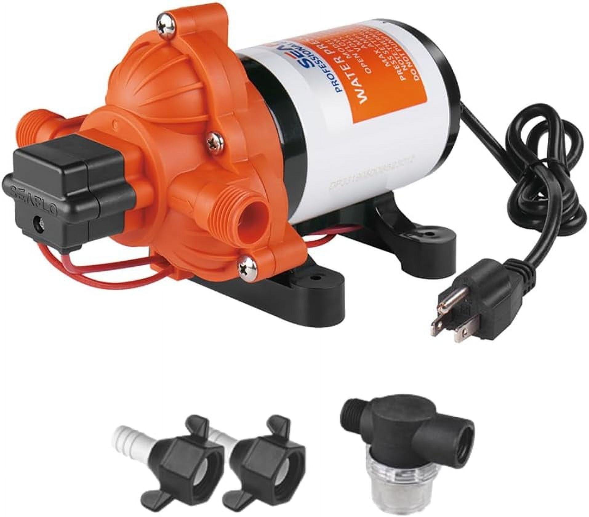 Seaflo 33-Series Industrial Orange and Black Water Transfer Pump