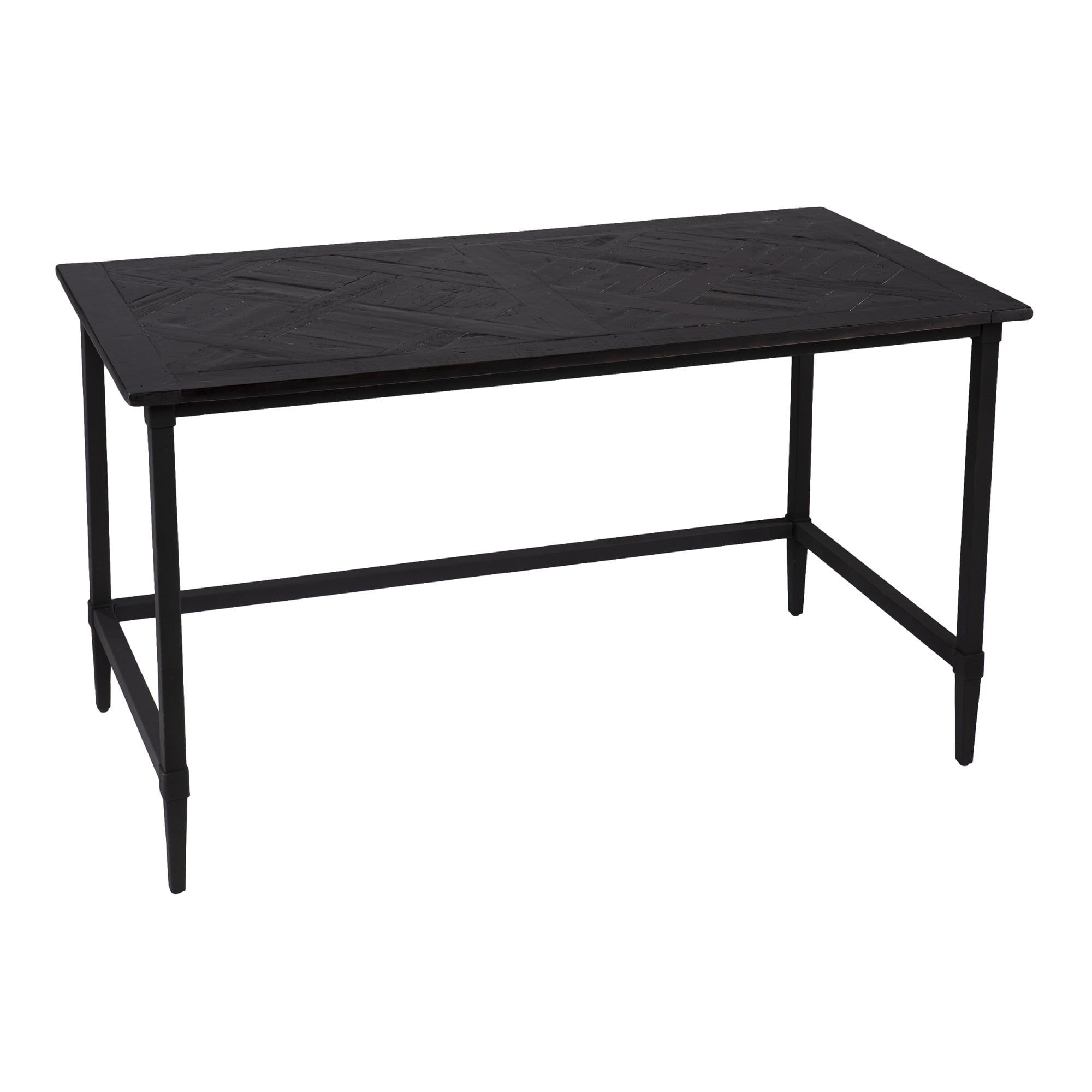 Lawrenny 52.5'' Transitional Reclaimed Wood Desk in Black