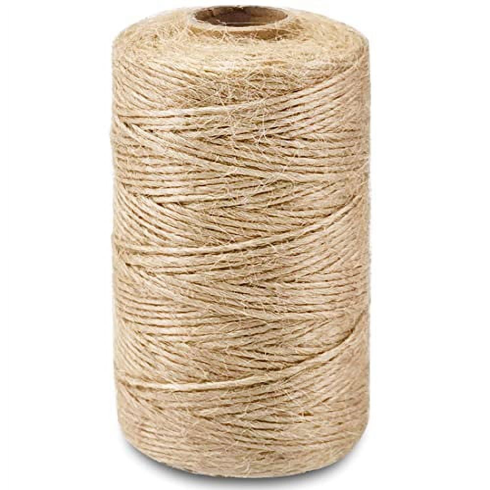 Natural Jute Twine String for Crafts and Gardening, 328 Ft