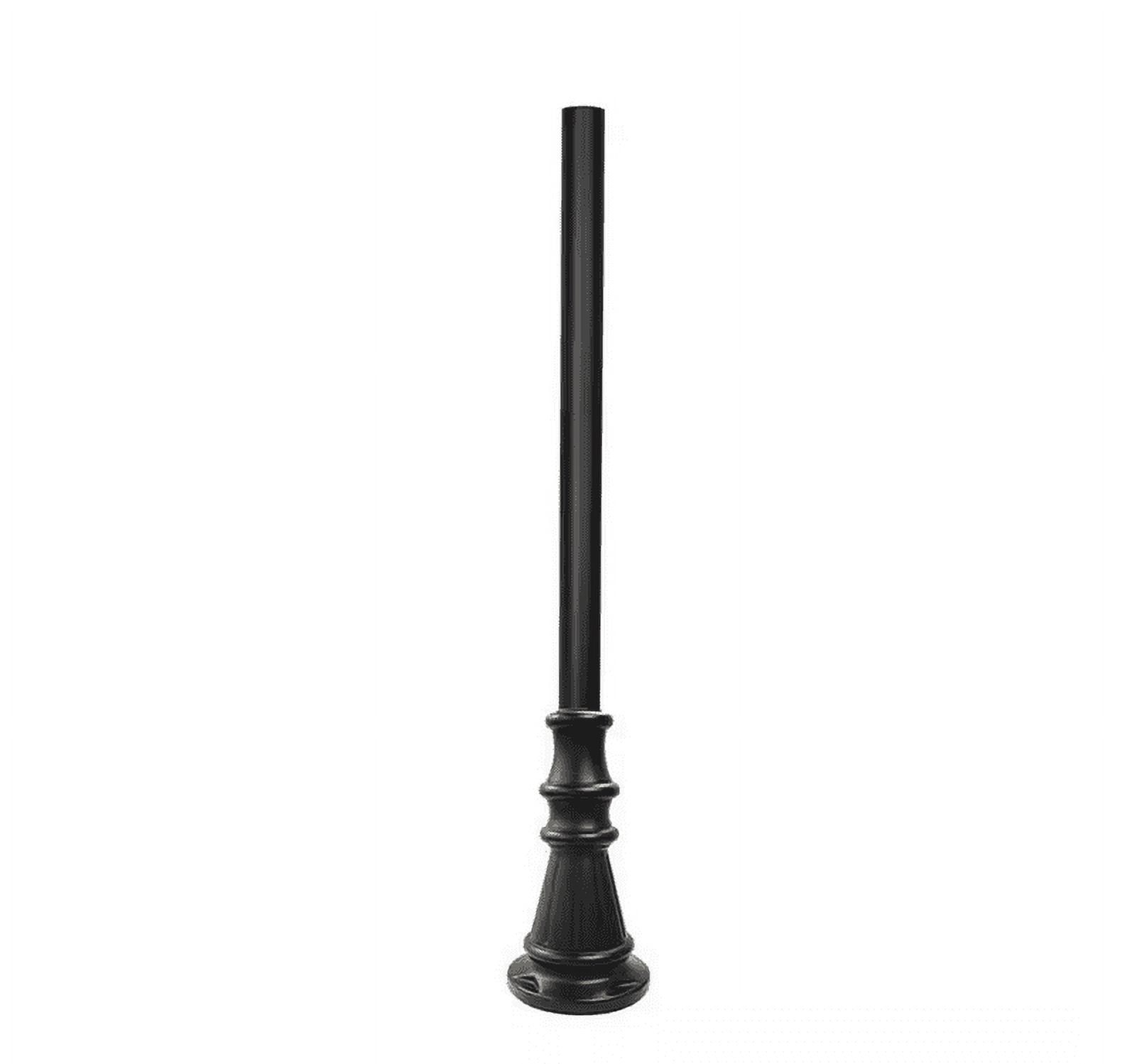 Solus 6 ft. Black Aluminum Surface Mount Lamp Post