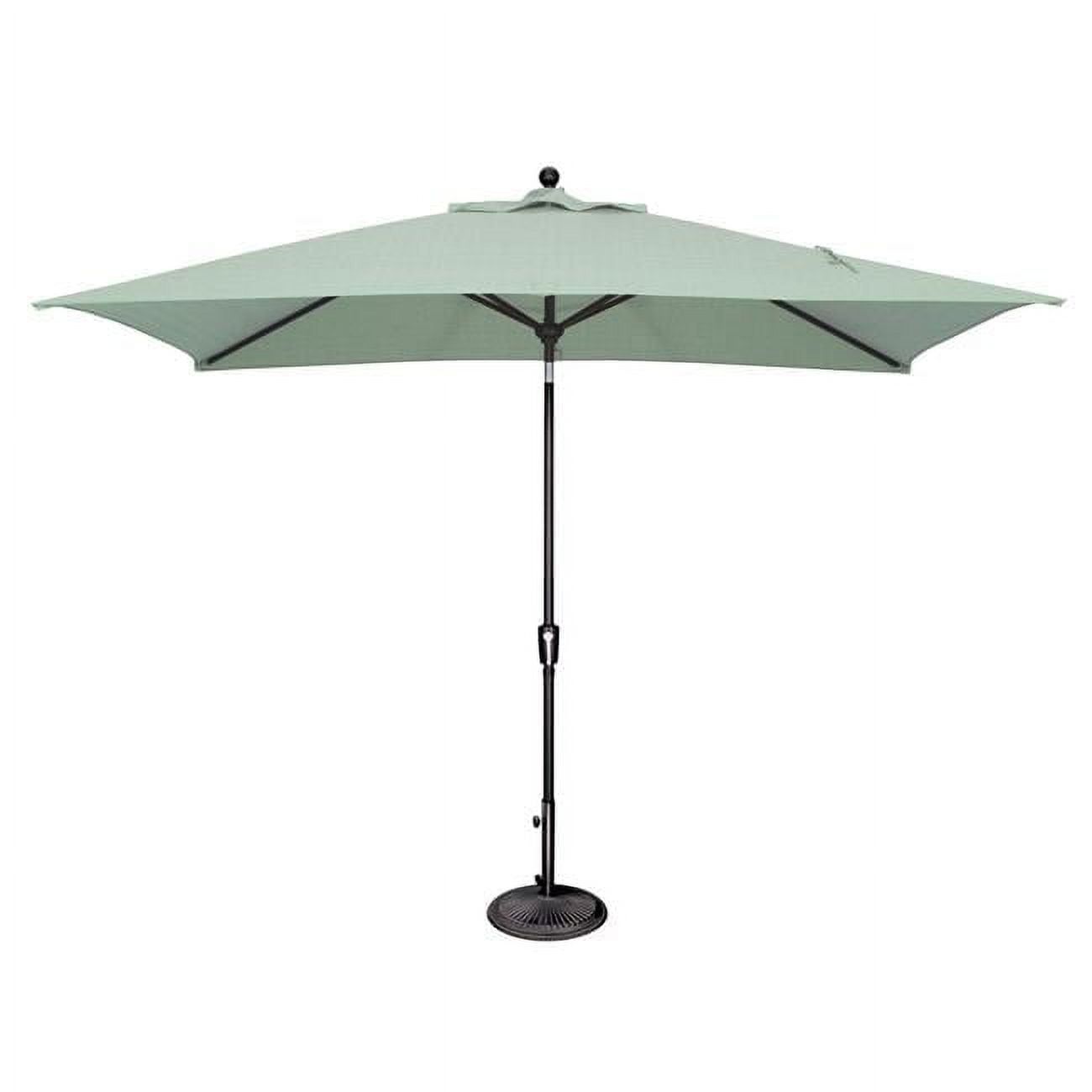 Catalina 6.6' x 10' Black and Spa Sunbrella Patio Umbrella