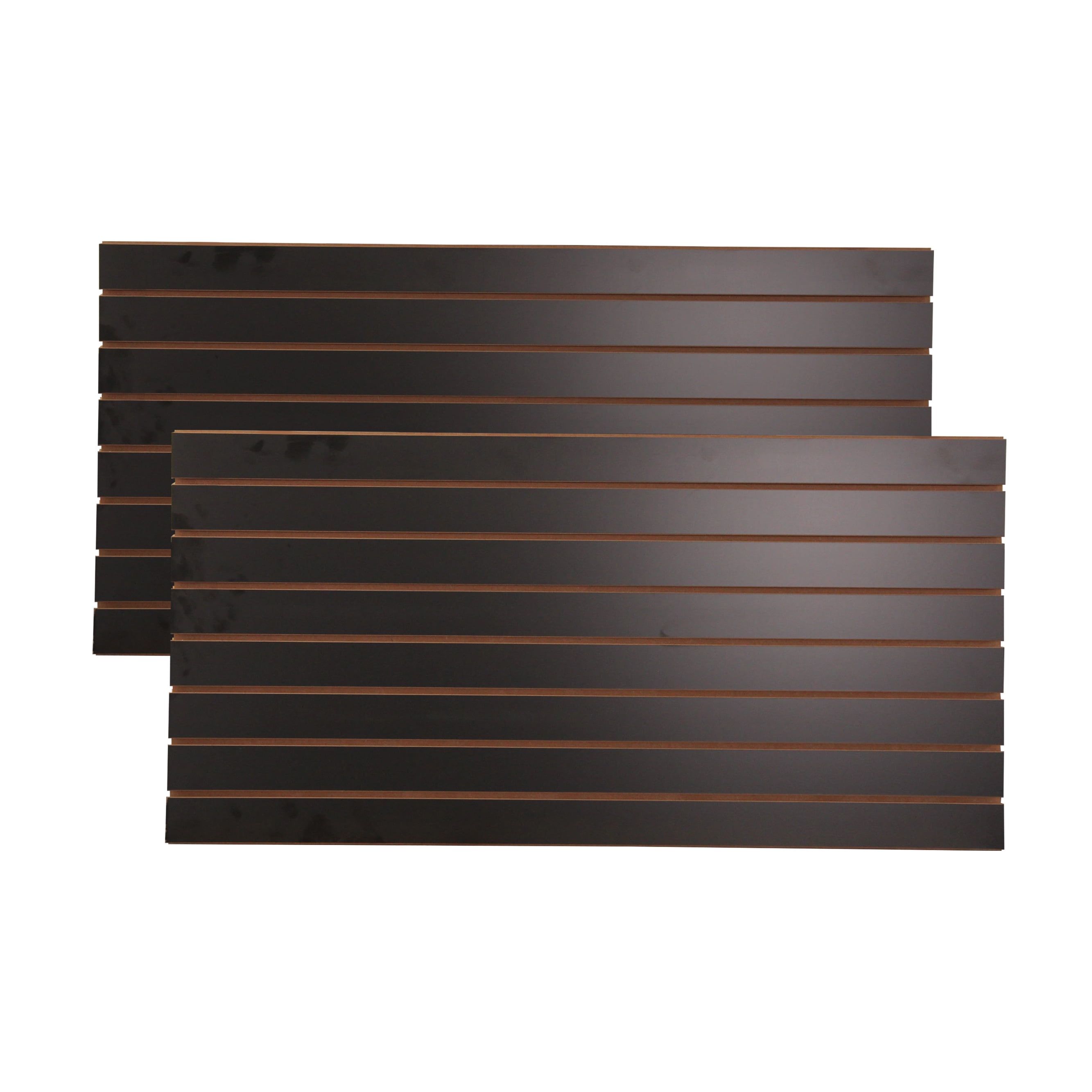 Black MDF 2' x 4' Slatwall Panels Set of 2