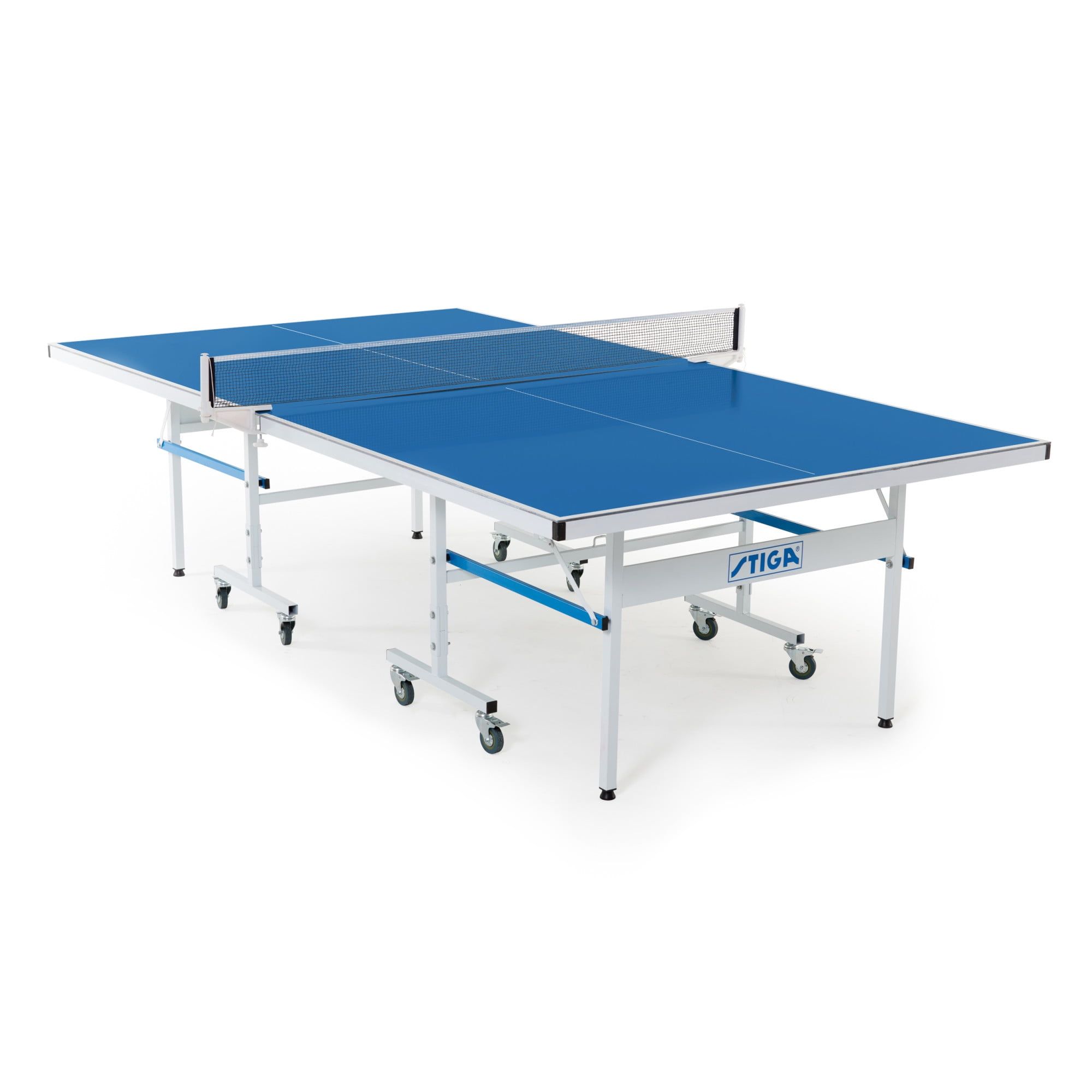 XTR Blue Aluminum Folding Outdoor Table Tennis Table with Net