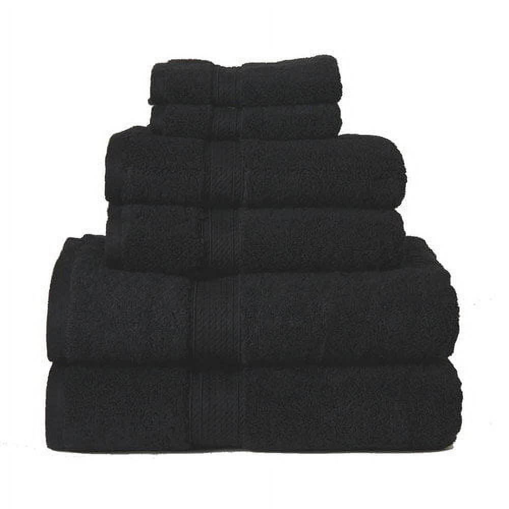 Superior Black Egyptian Cotton 6-Piece Towel Set