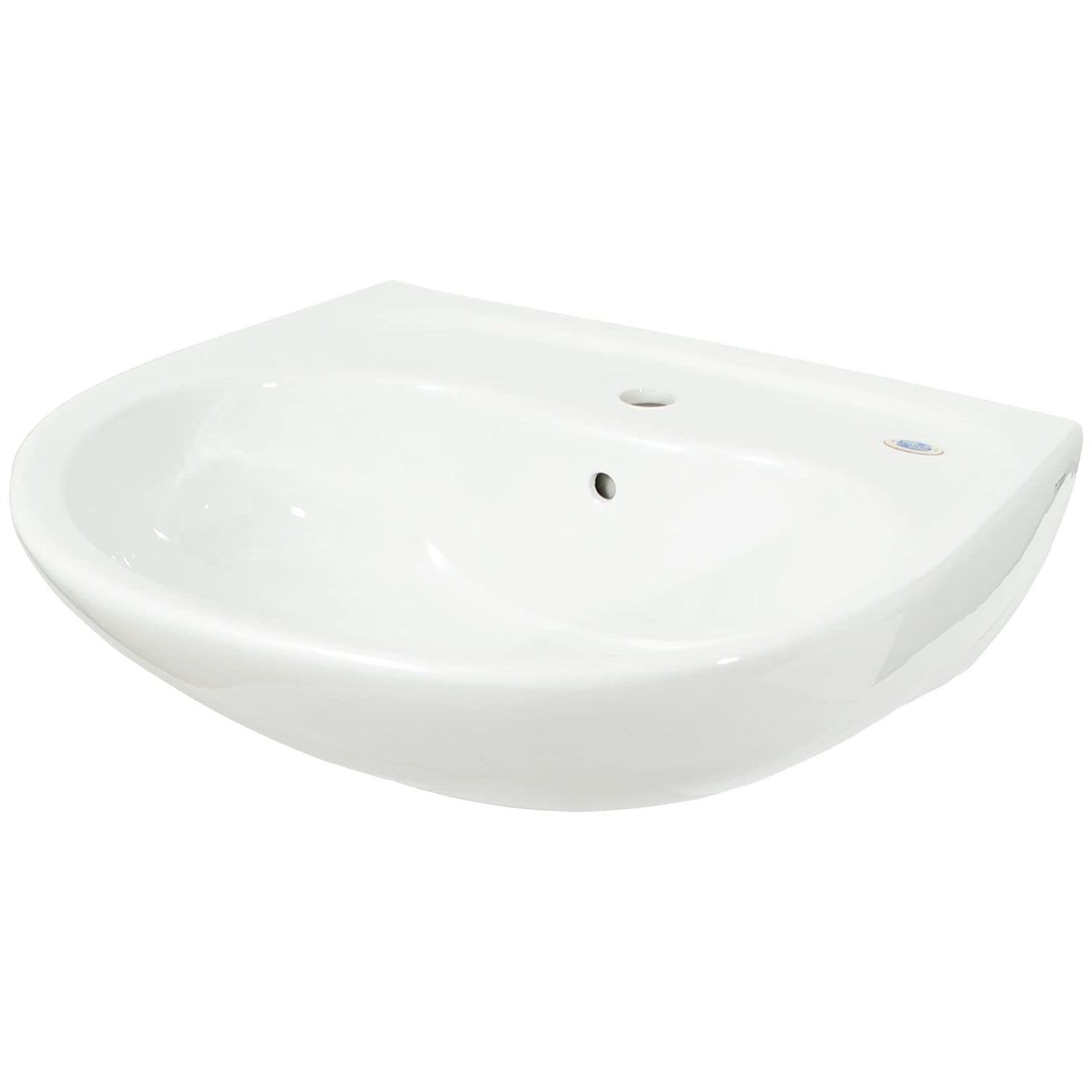 Cotton White Ceramic Wall-Mount Lavatory Sink