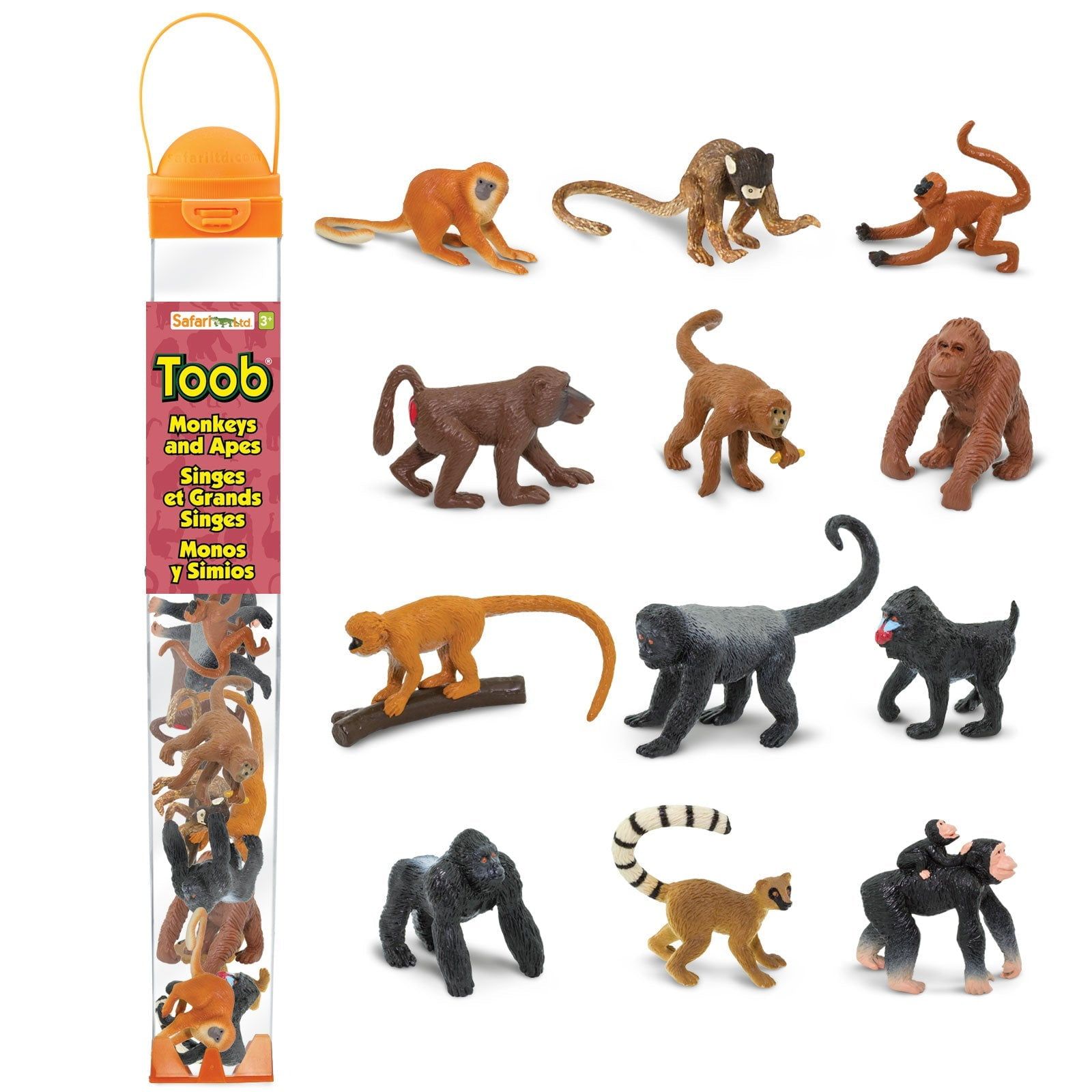 Safari Ltd Hand-Painted Monkeys and Apes Figurine Set