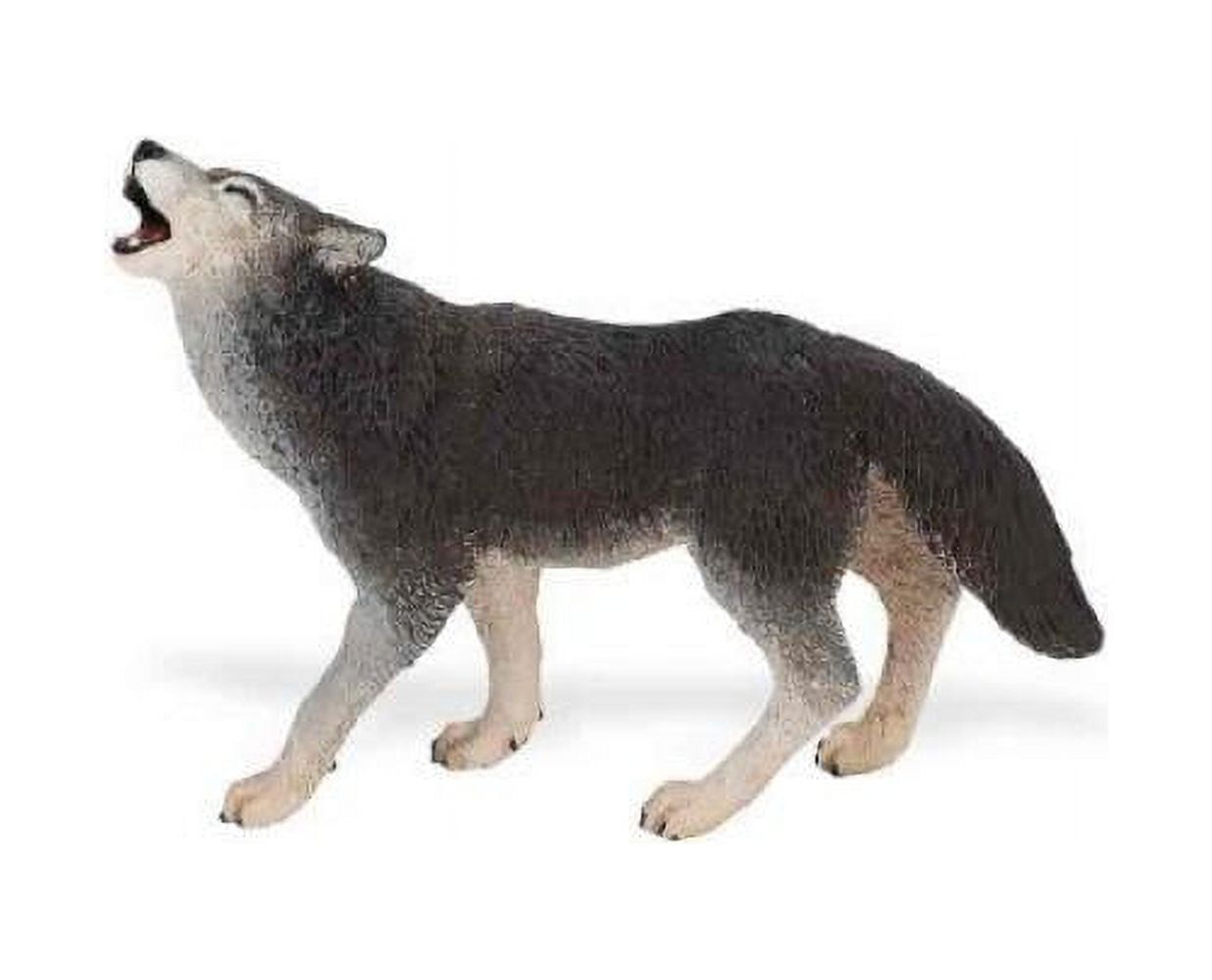 Gray Wolf Hand-Painted 3.75" PVC Figurine Toy