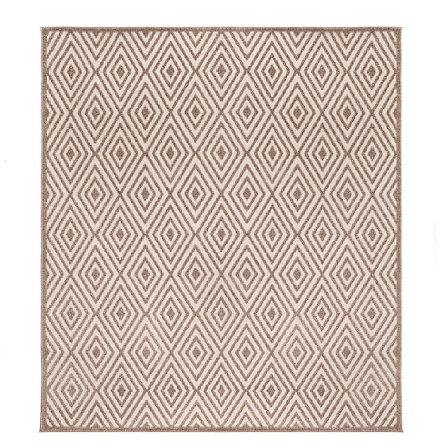 Bahama 8' x 10' Beige and White Outdoor Rug