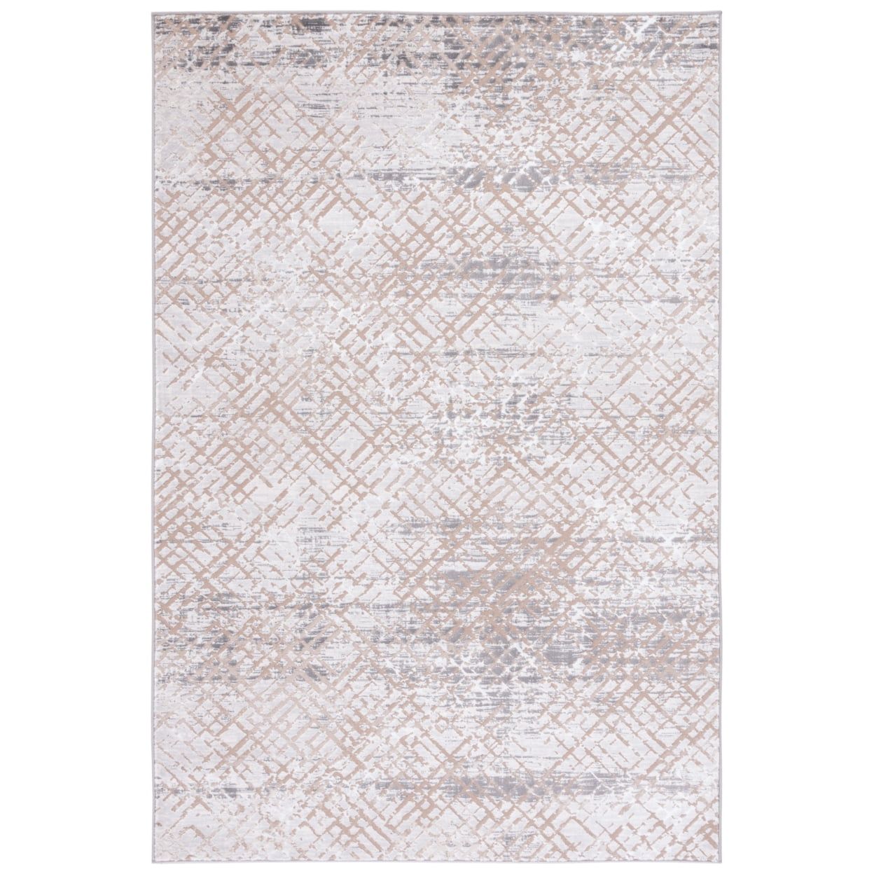 Amelia 9' x 12' Gray and Beige Stain-Resistant Area Rug