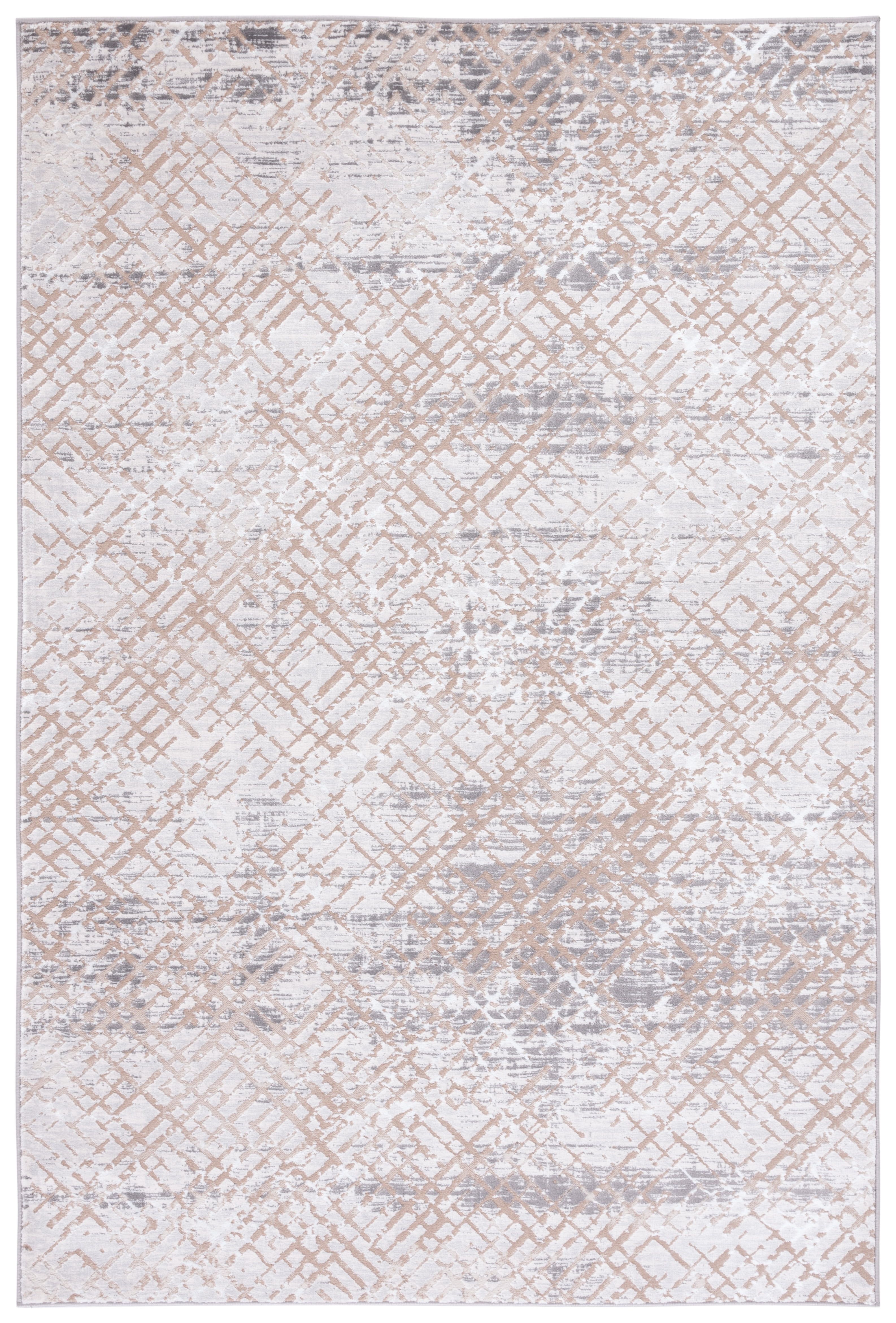 Amelia 9' x 12' Gray and Beige Stain-Resistant Area Rug