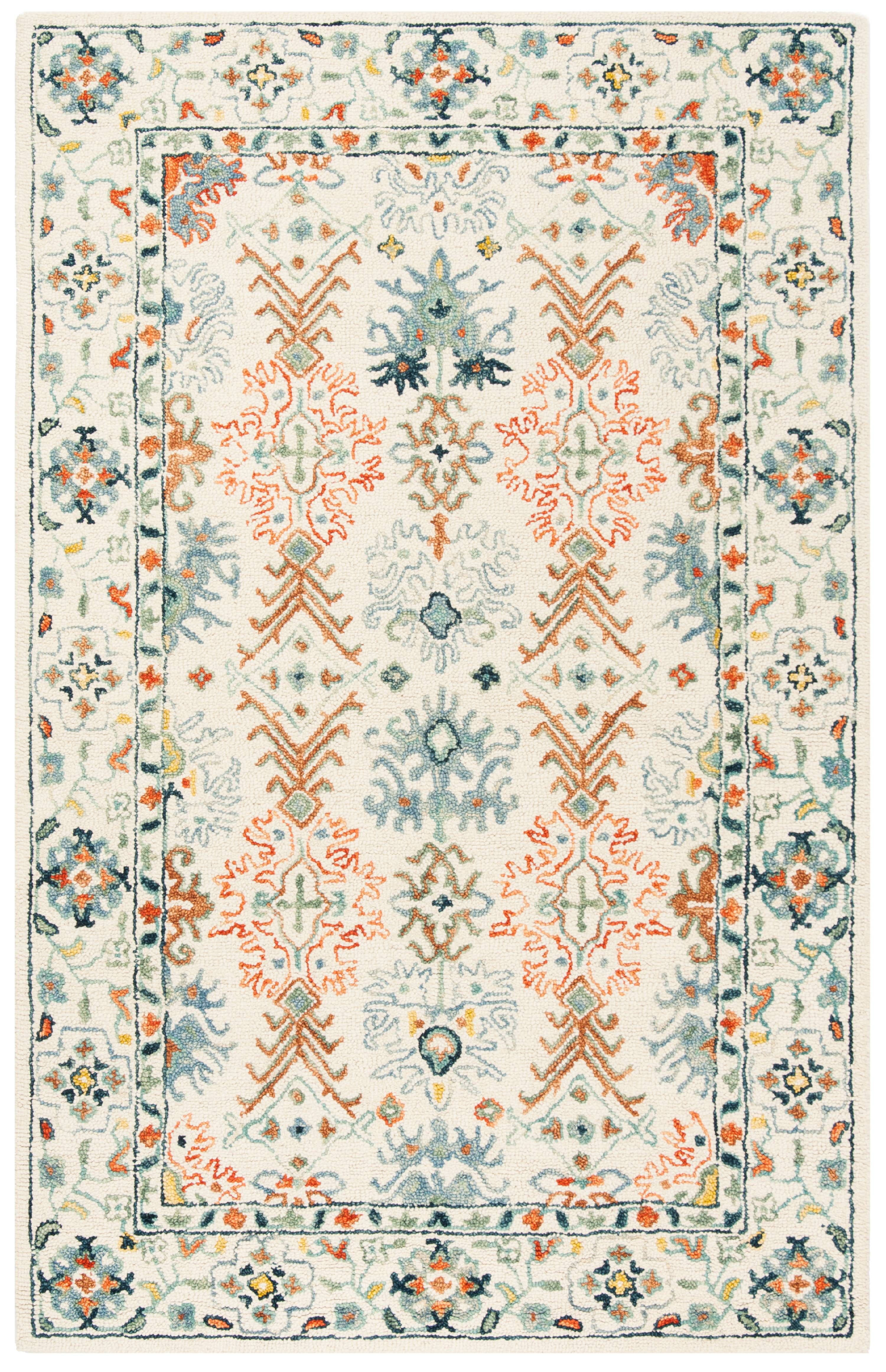 Handmade Rustic-Chic Blue Wool Accent Rug