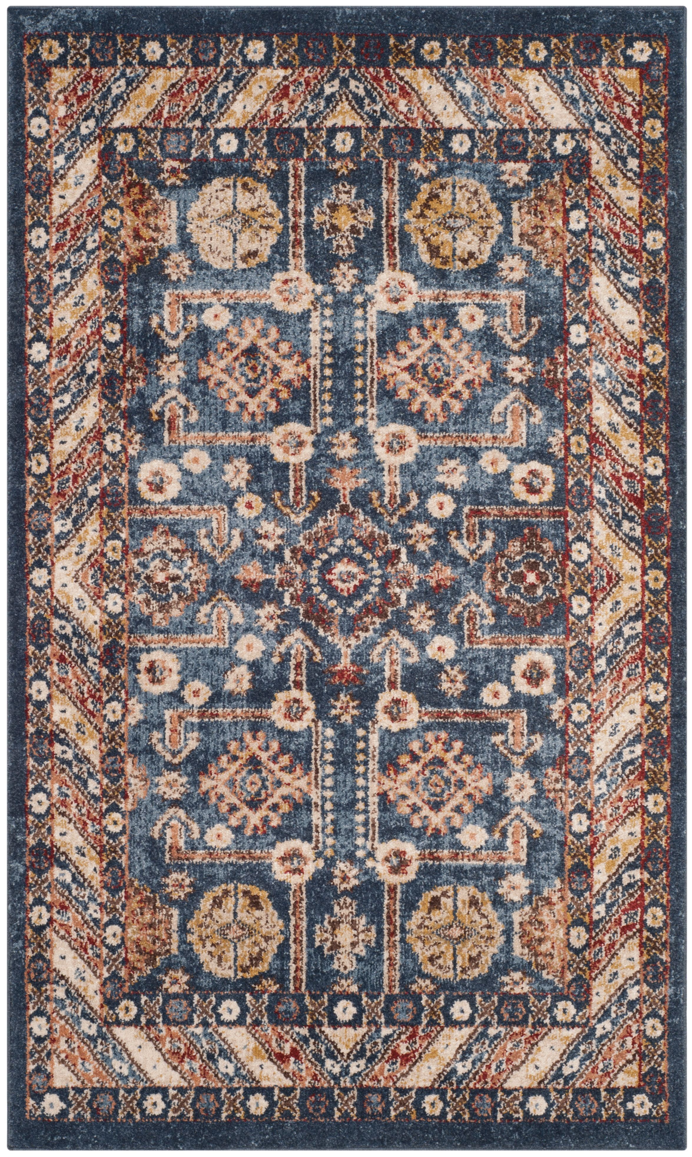 Royal Ivory Floral Bliss 3' x 5' Synthetic Area Rug