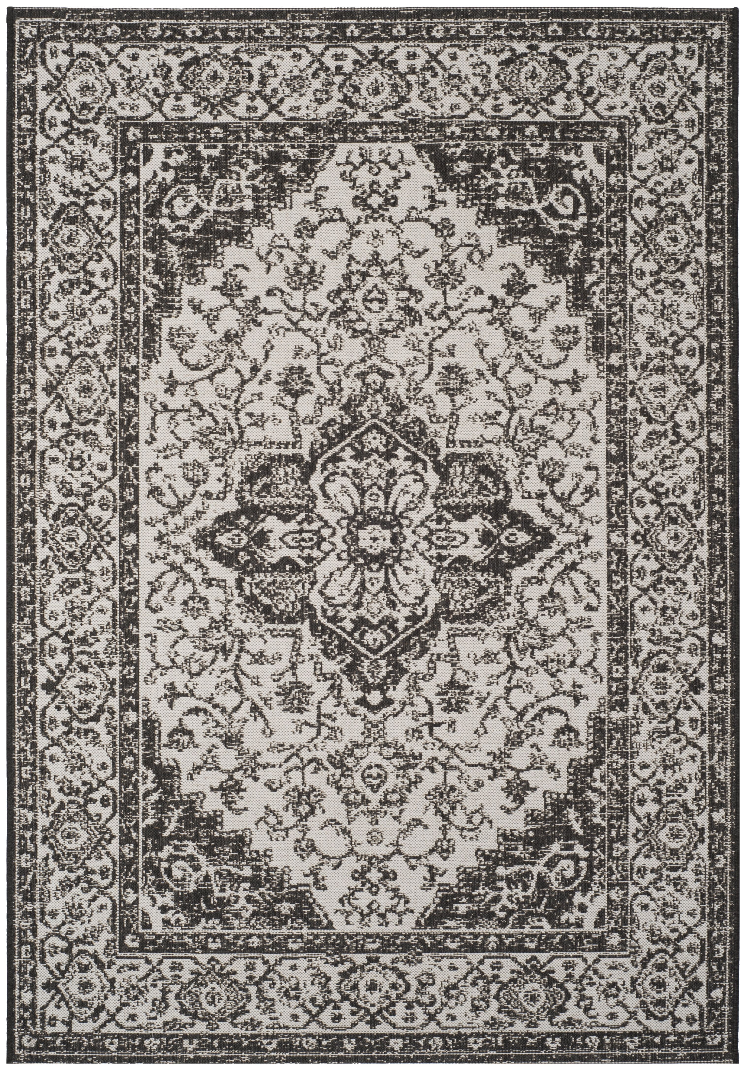 Handmade Light Grey and Charcoal Synthetic 9' x 12' Rug