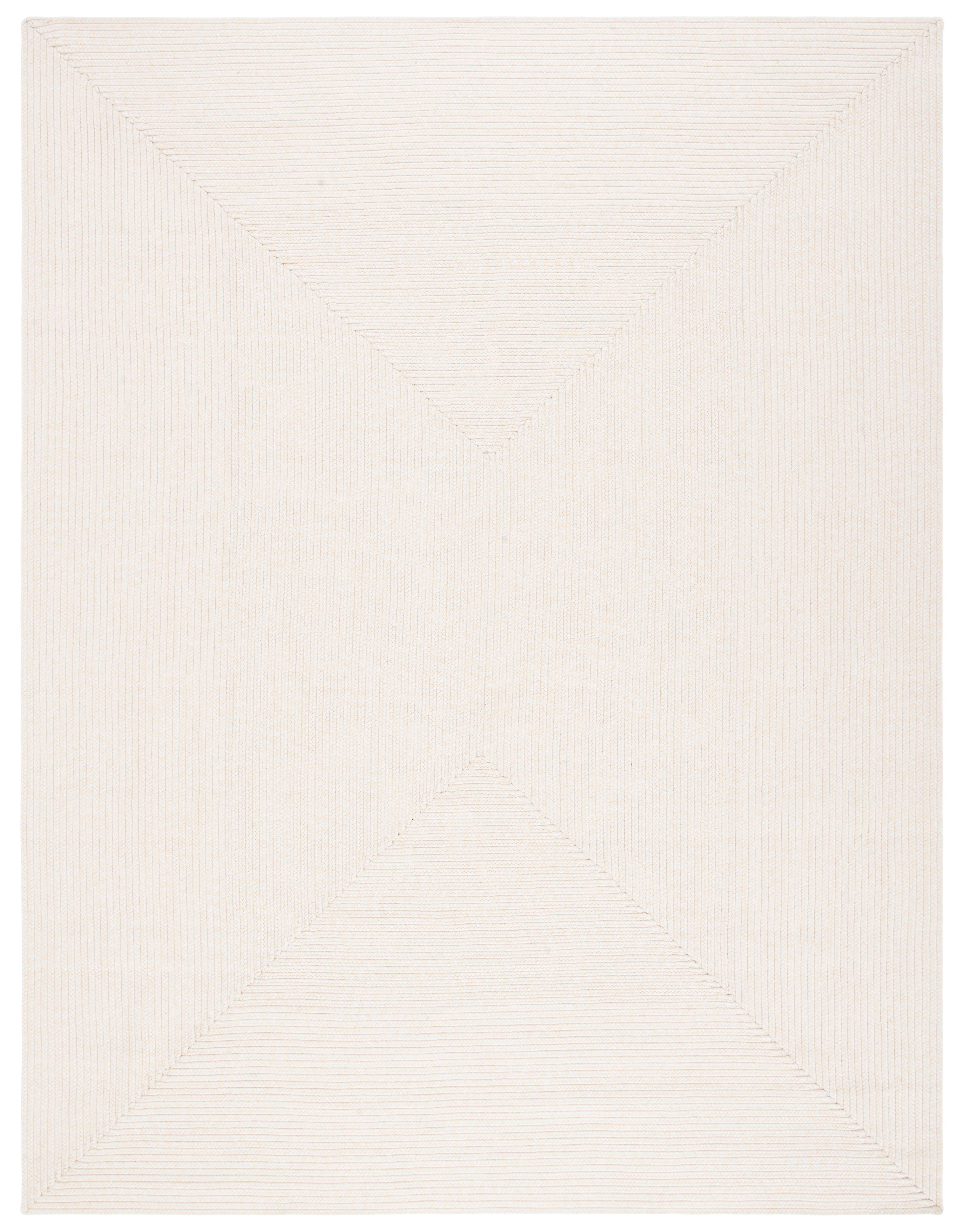 Ivory Beige Braided Synthetic 10' x 14' Rectangular Rug