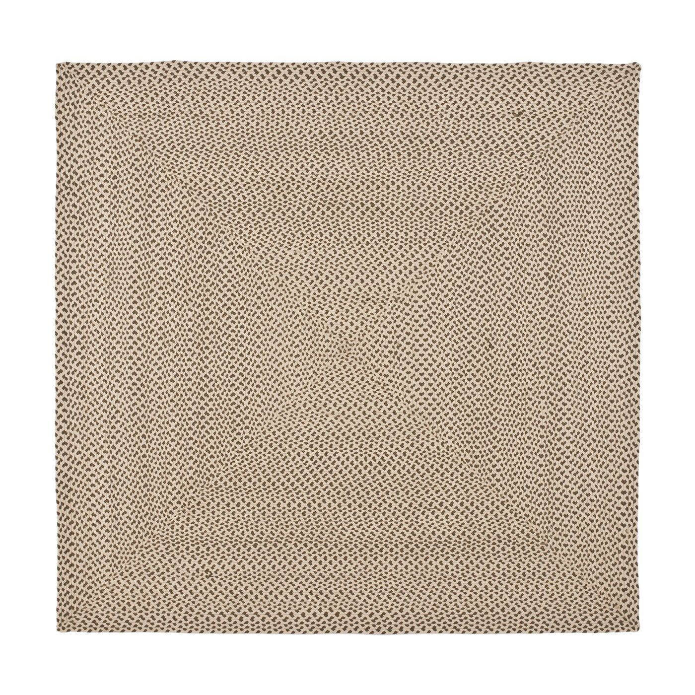 Handwoven Braided Cotton Area Rug, Beige/Brown, 8' x 10'