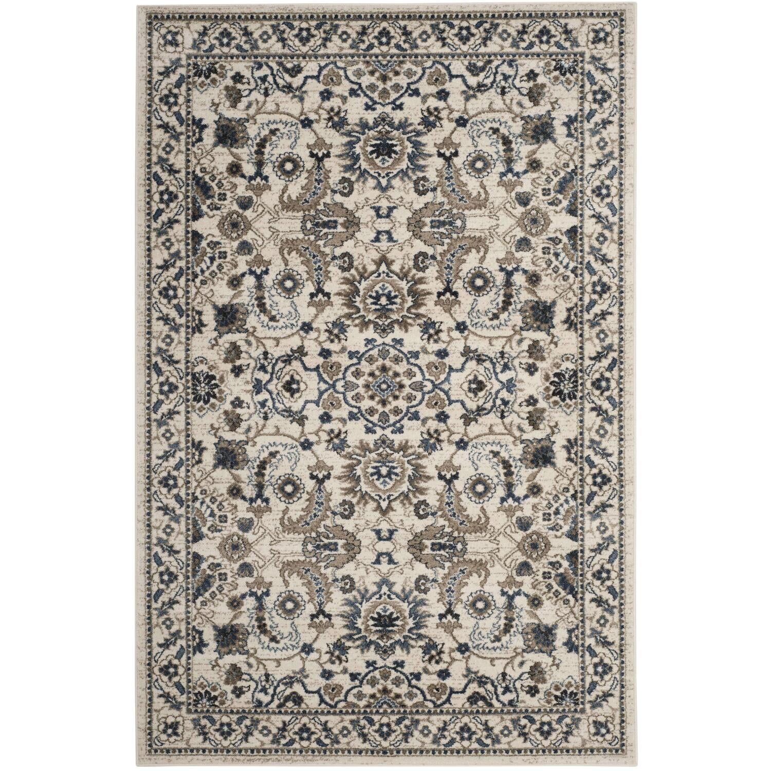 Carolina Dark Blue Luxe Rectangular Easy-Care Rug 5'1" x 7'6"