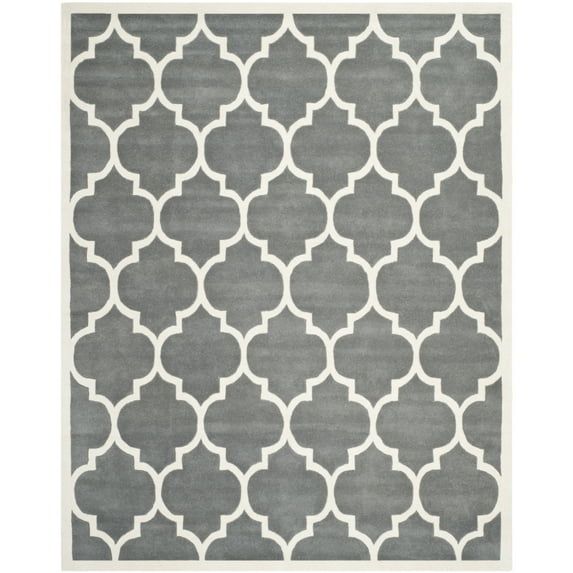 Hand-Tufted Elegance Multicolor Wool 59" Round Rug