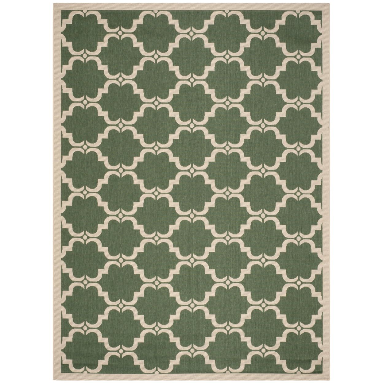 Safavieh Courtyard Dark Green and Beige 9' x 12' Reversible Area Rug