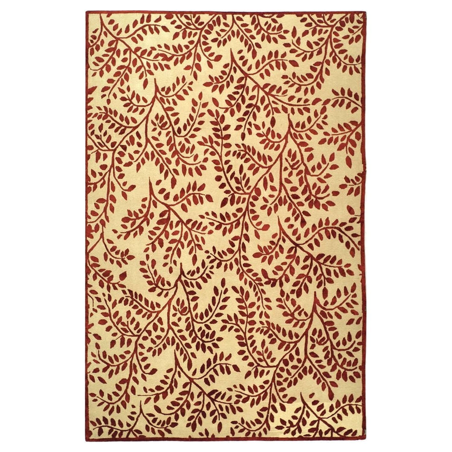 Hand-Knotted Assorted Wool and Silk Floral Rug 4' x 6'