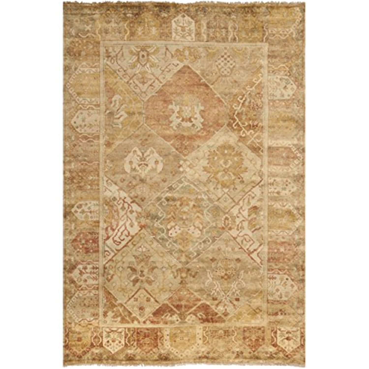 Elegant Hand-Knotted Gray Wool 8' x 10' Oushak Area Rug