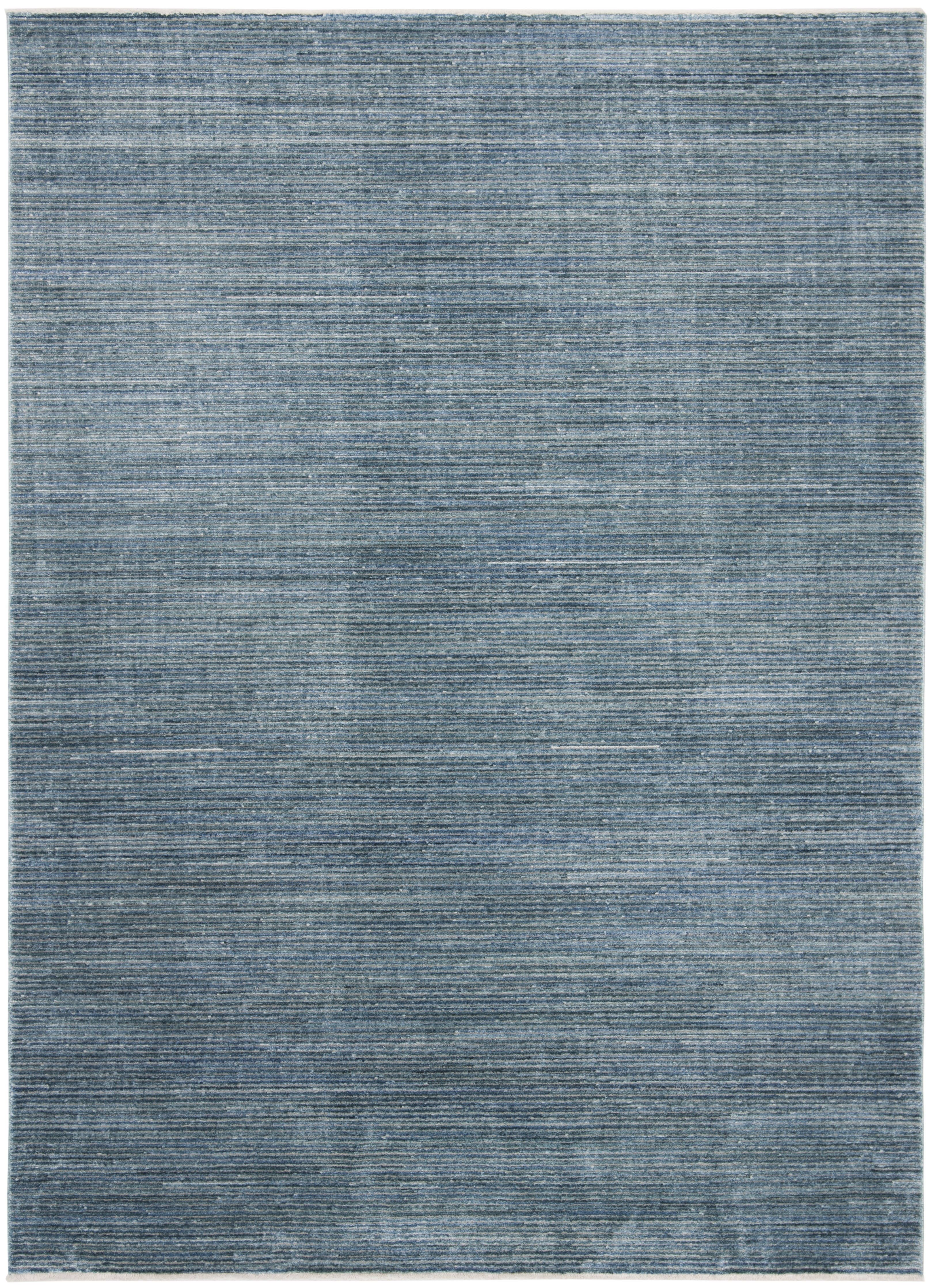 Elysian Blue and Grey Hand-Knotted Wool Blend 4x6 Area Rug