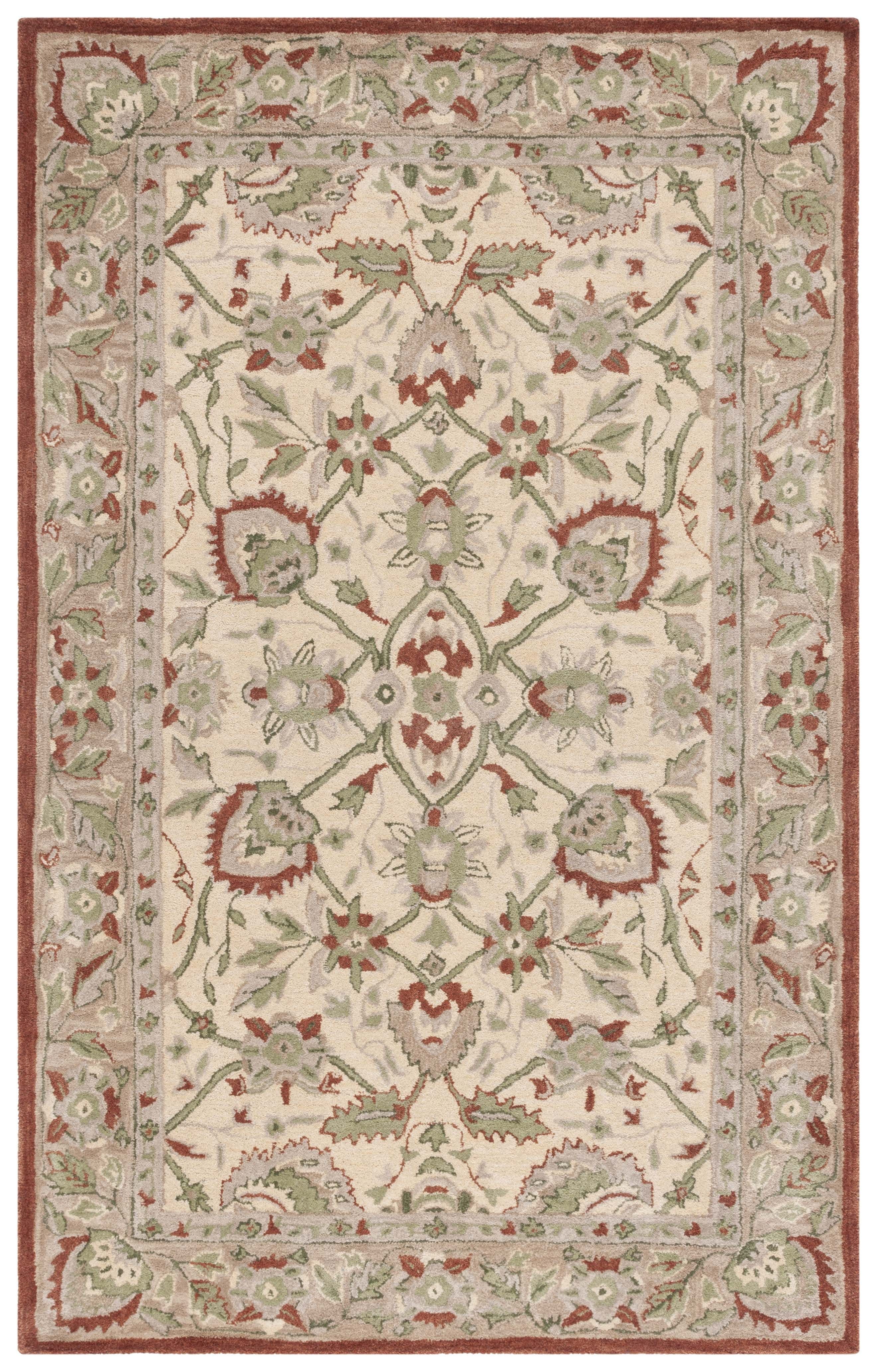 Antiquity Jaki Rust and Ivory Wool 9' x 12' Area Rug