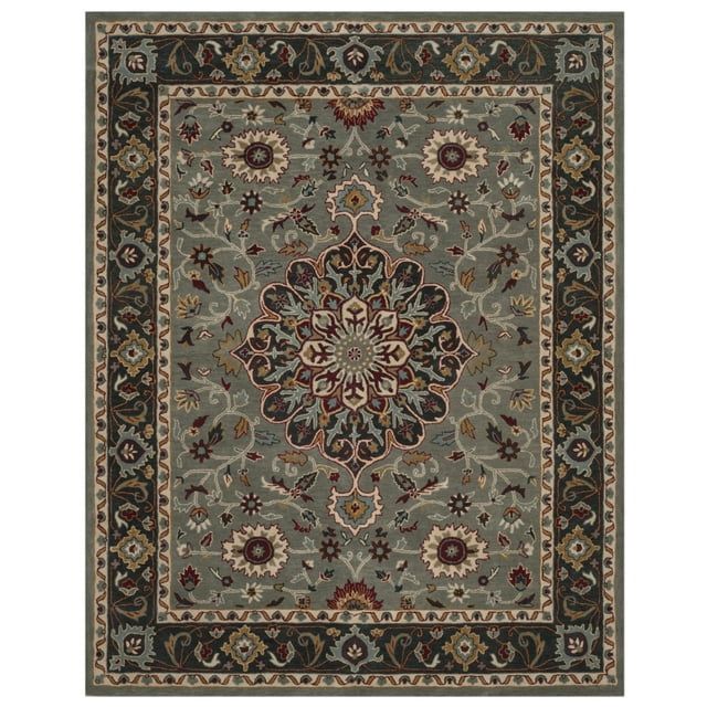 Safavieh Heritage Gray and Charcoal 4' x 6' Handmade Wool Area Rug