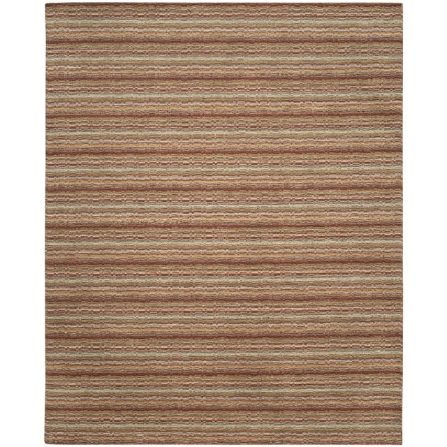 Artisan Red Wool 8' x 10' Hand-Knotted Rectangular Area Rug