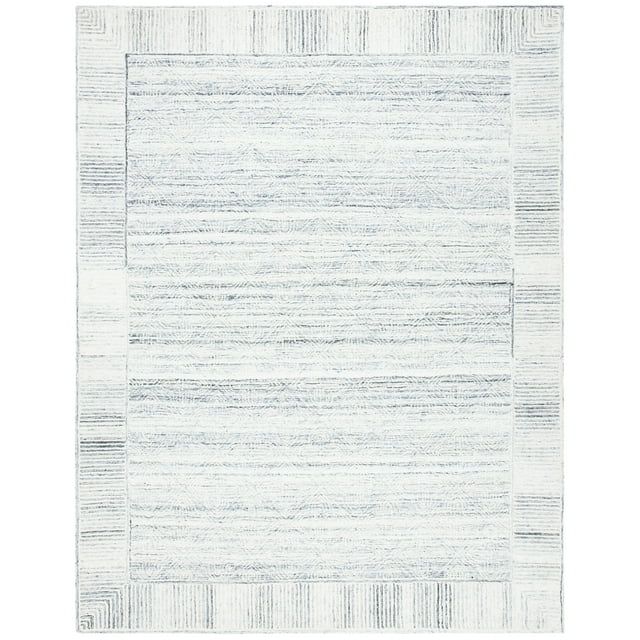 Gray Hand-Tufted Wool and Synthetic 9' x 12' Area Rug