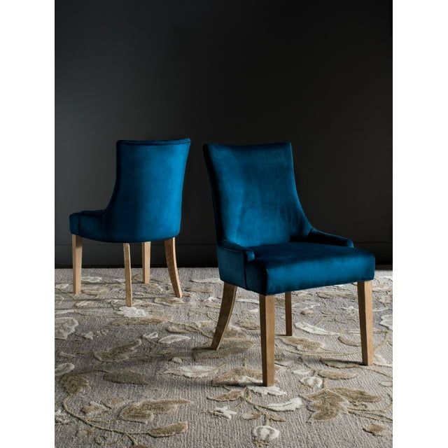 Low-Profile Black Linen & Wood Transitional Parsons Chair