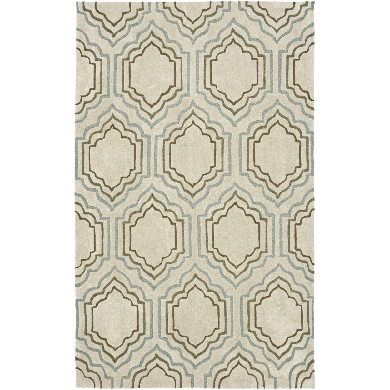 Ivory Hand-Tufted Cotton and Synthetic 4' x 6' Rug