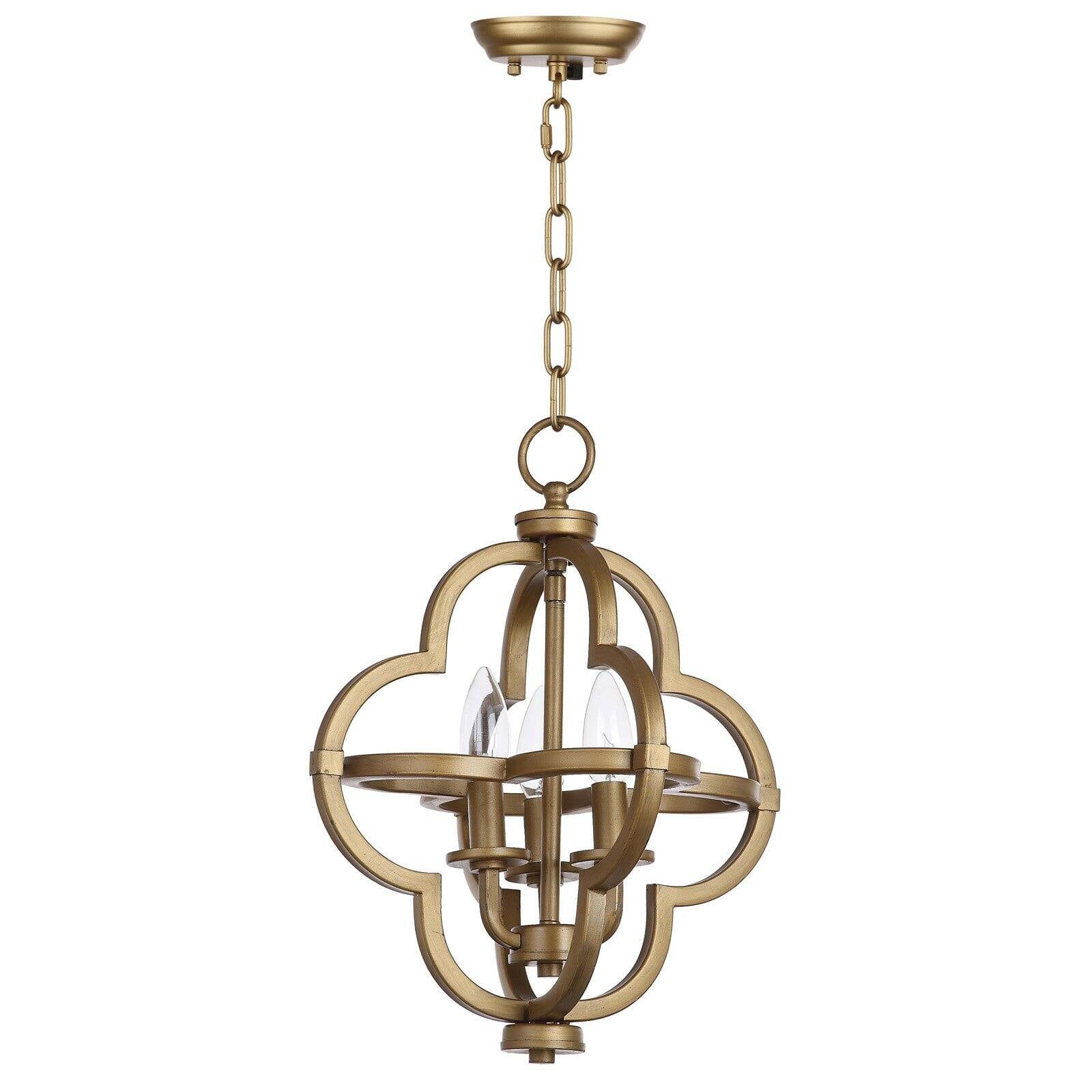 Modern Farmhouse Gold 12.25" Orb Adjustable Pendant Light