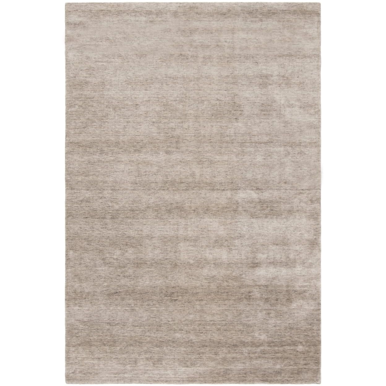 Hand-Loomed Gray Viscose 6' x 9' Rectangular Solid Area Rug