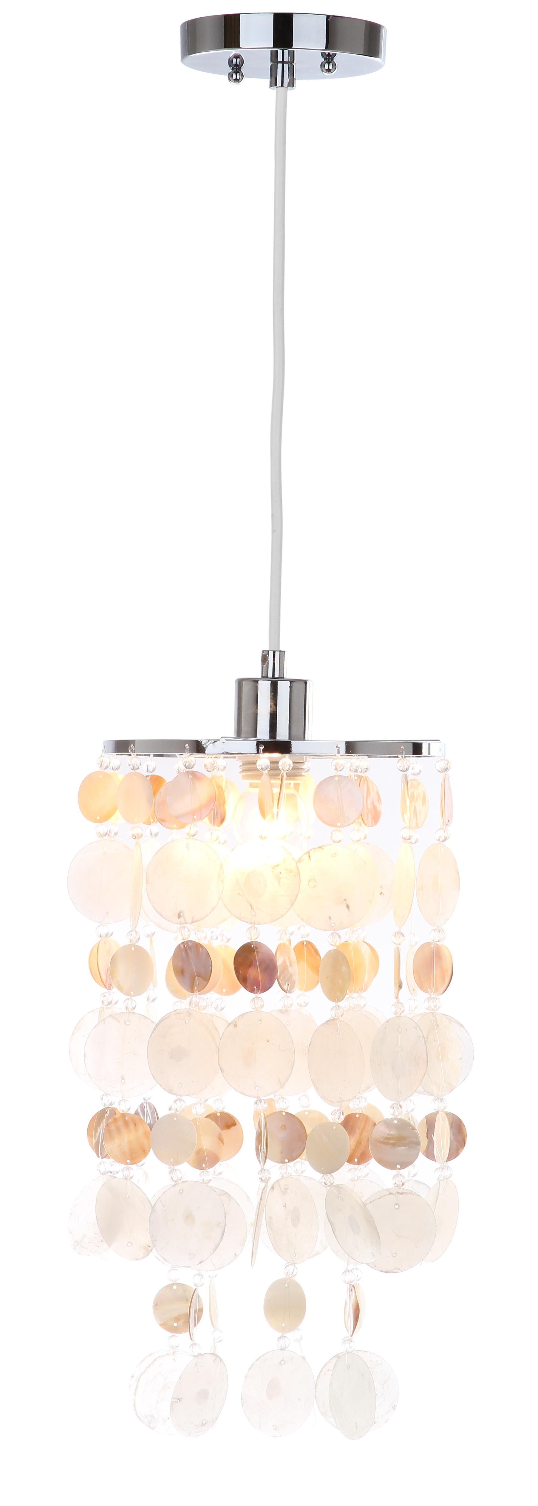 Modern Capiz Shell Chrome Pendant Chandelier Light