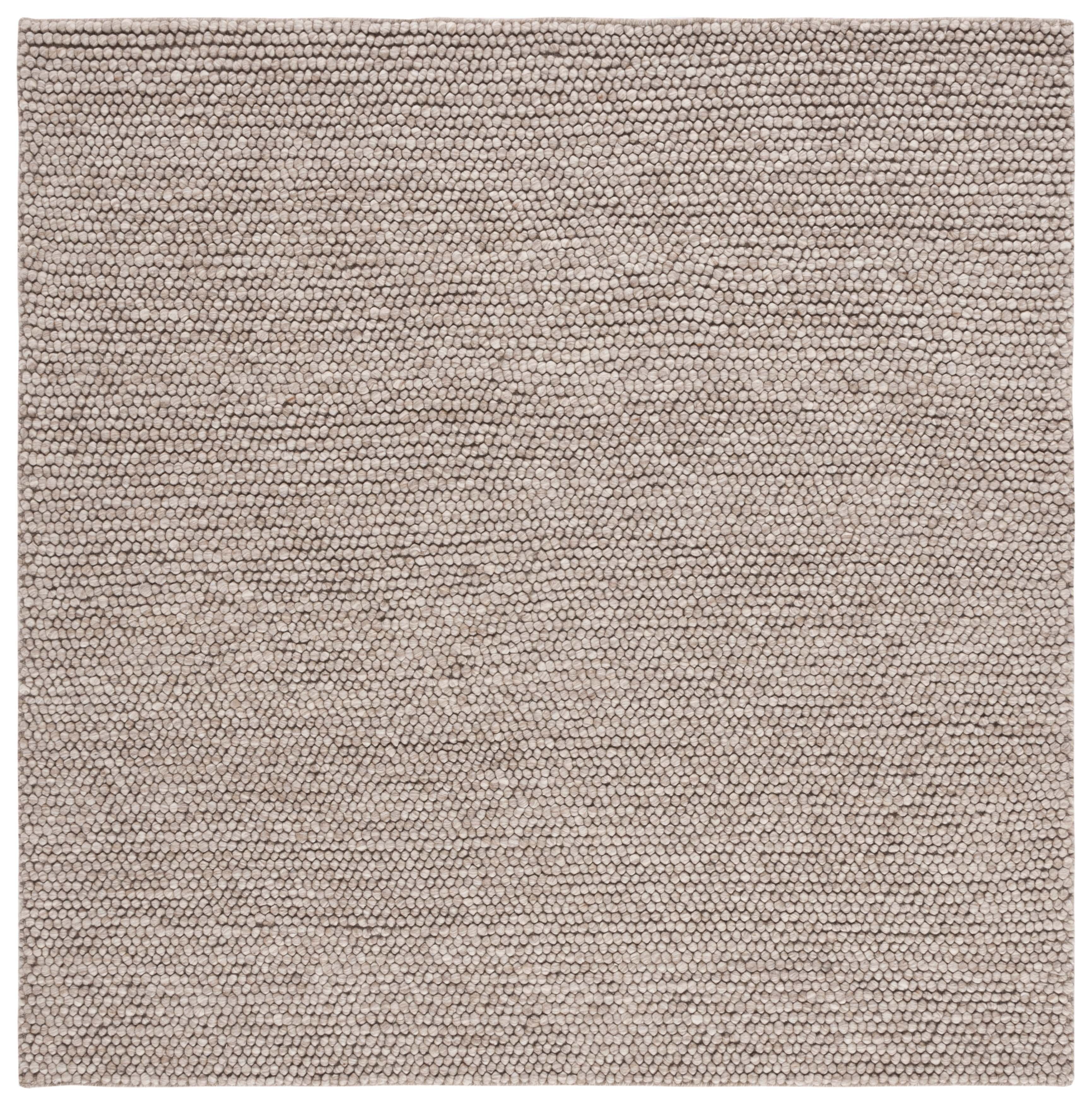 Handmade Brown Wool 8' x 8' Square Flatweave Area Rug