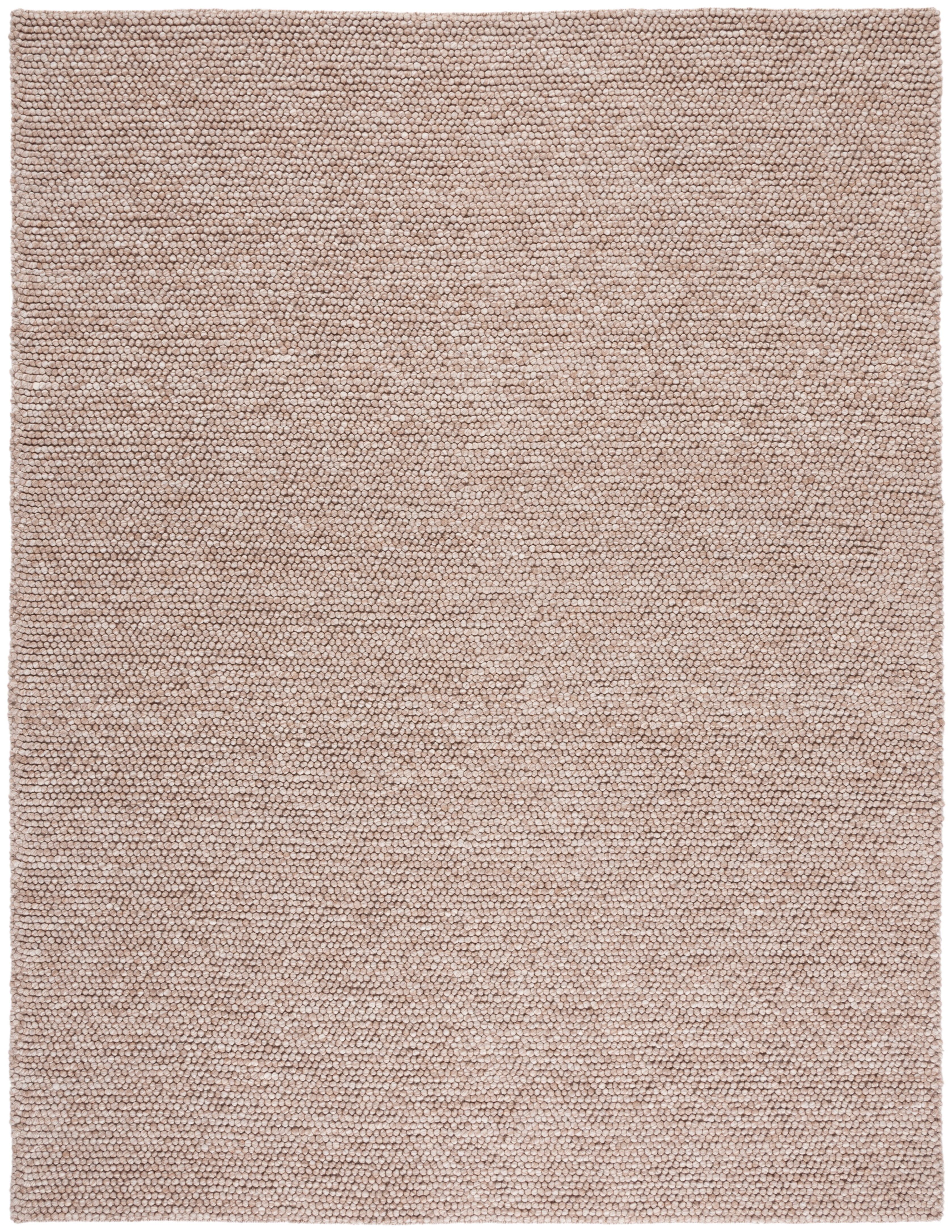 Brown Flat Woven Wool Geometric Area Rug, 9' x 12'