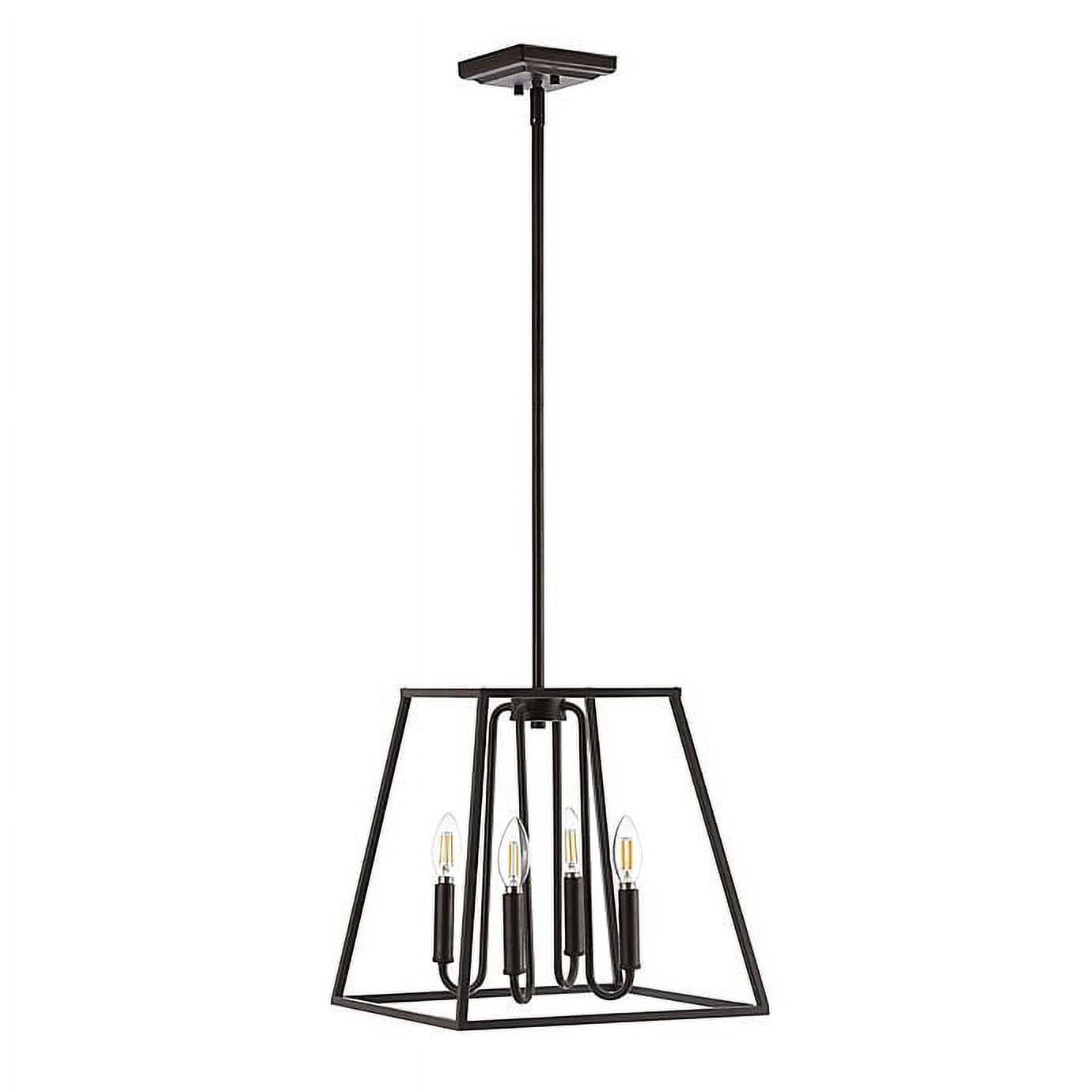 Contemporary Black Bronze 52.5" LED Metal Pendant Light