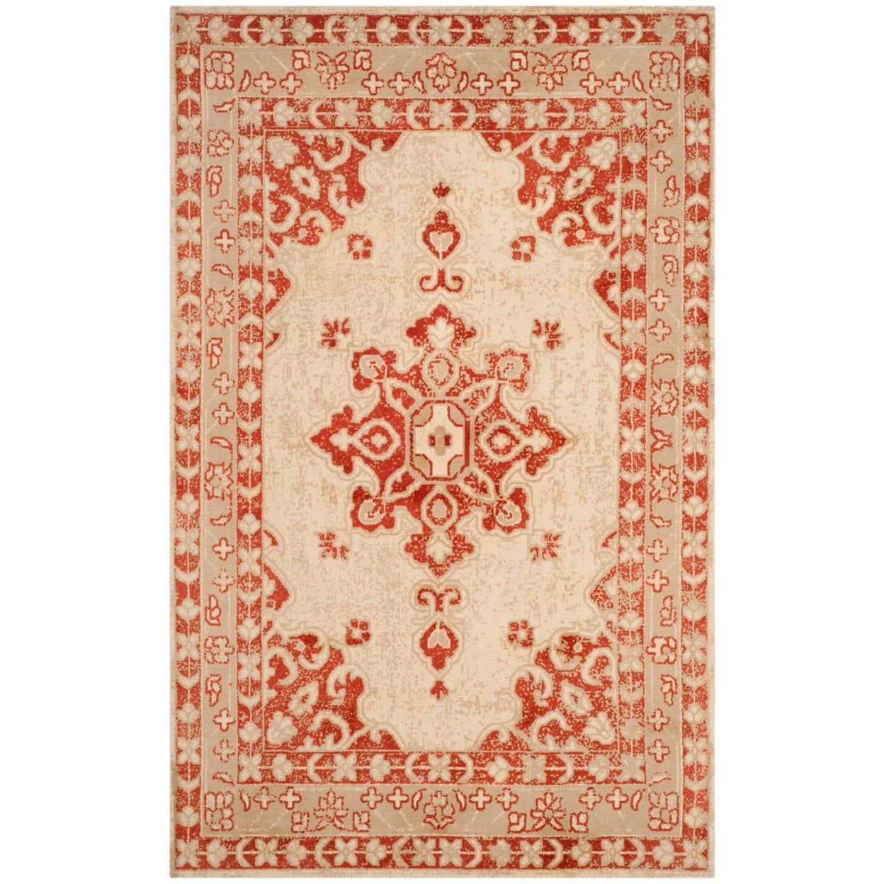 Sahara Coral Hand-Tufted Wool Boho Runner Rug