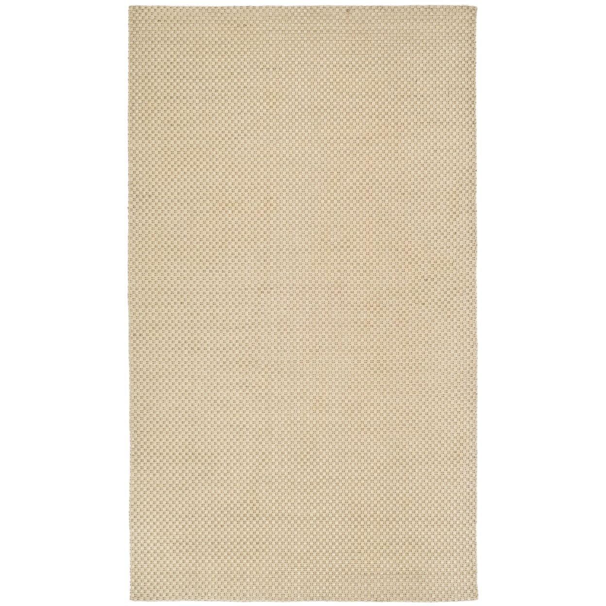 Ivory Synthetic Flat Woven 5' x 8' Area Rug