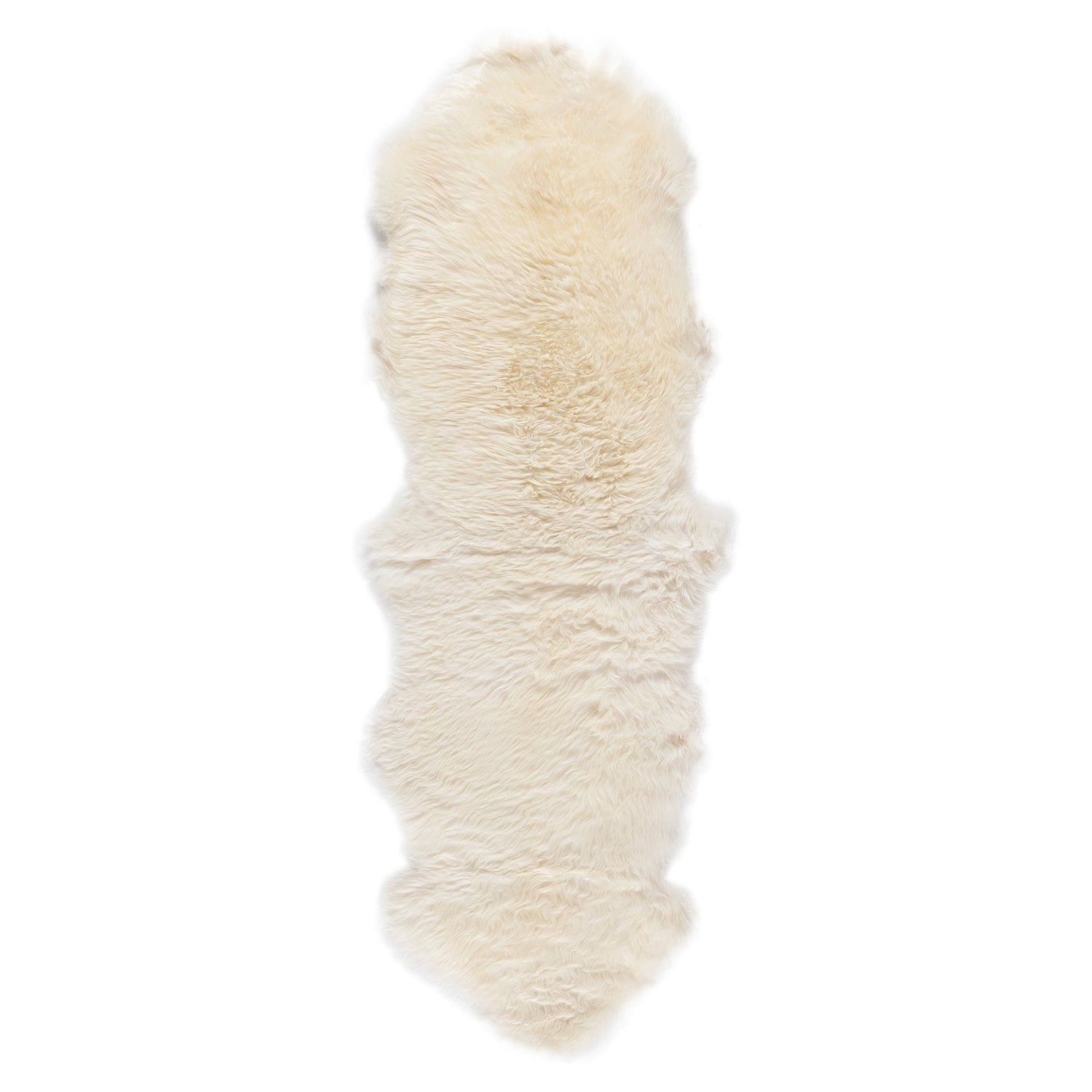 Luxurious Handmade White Sheepskin Shag Rug 24" x 7"