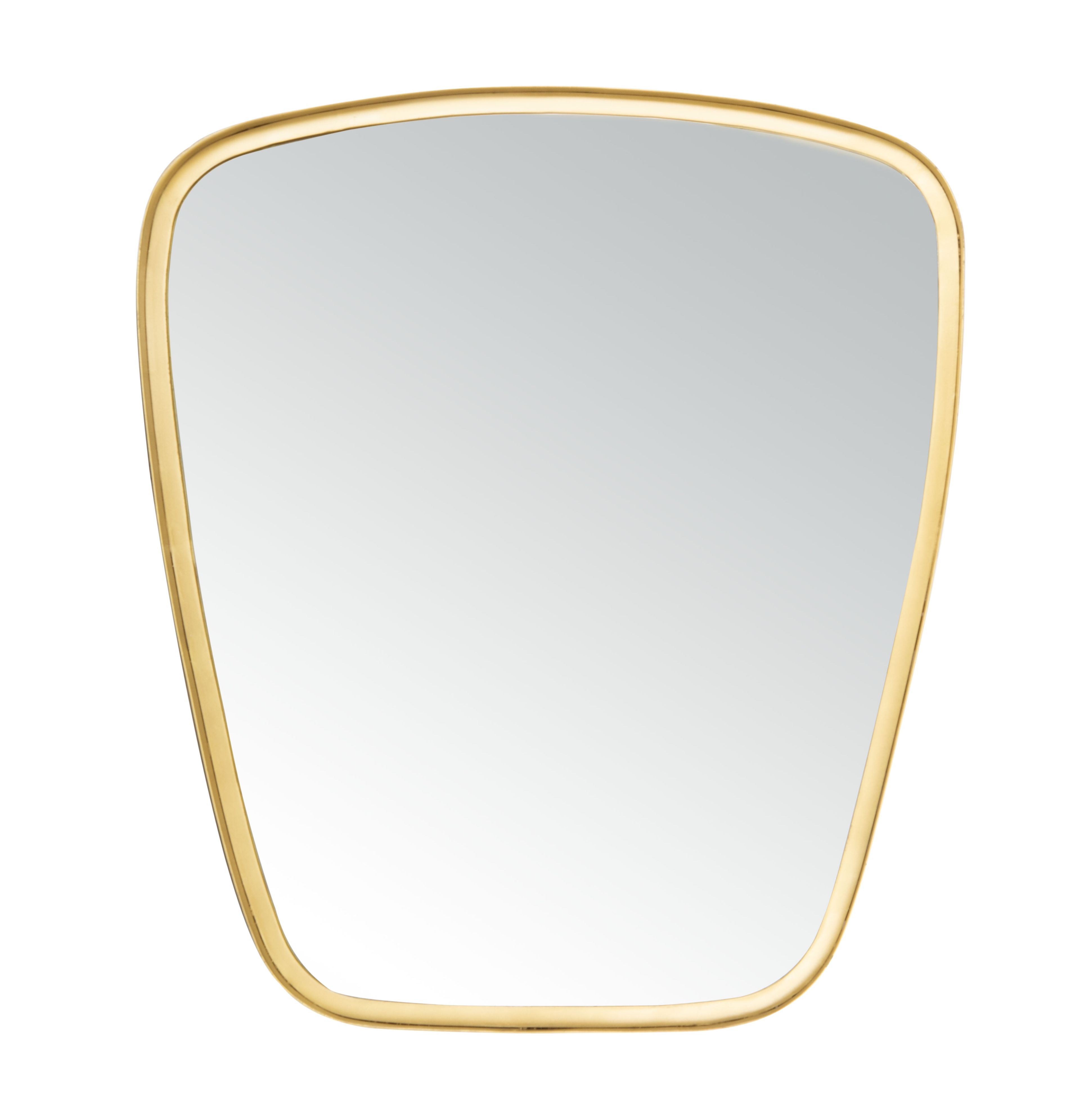 Gold Foil Asymmetrical Full Length Wood Mirror