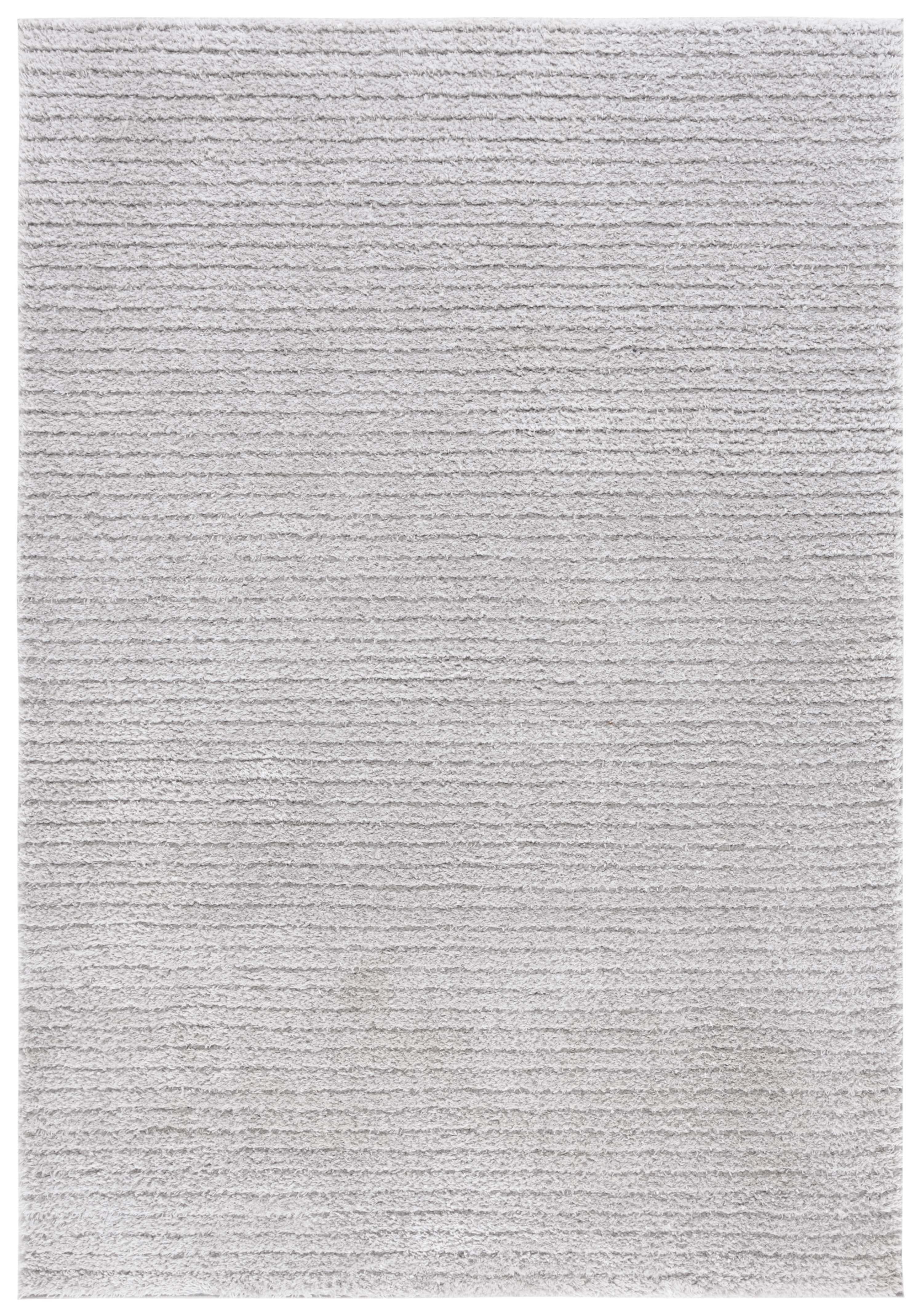 Light Grey Washable Shag Area Rug, 4' x 6'