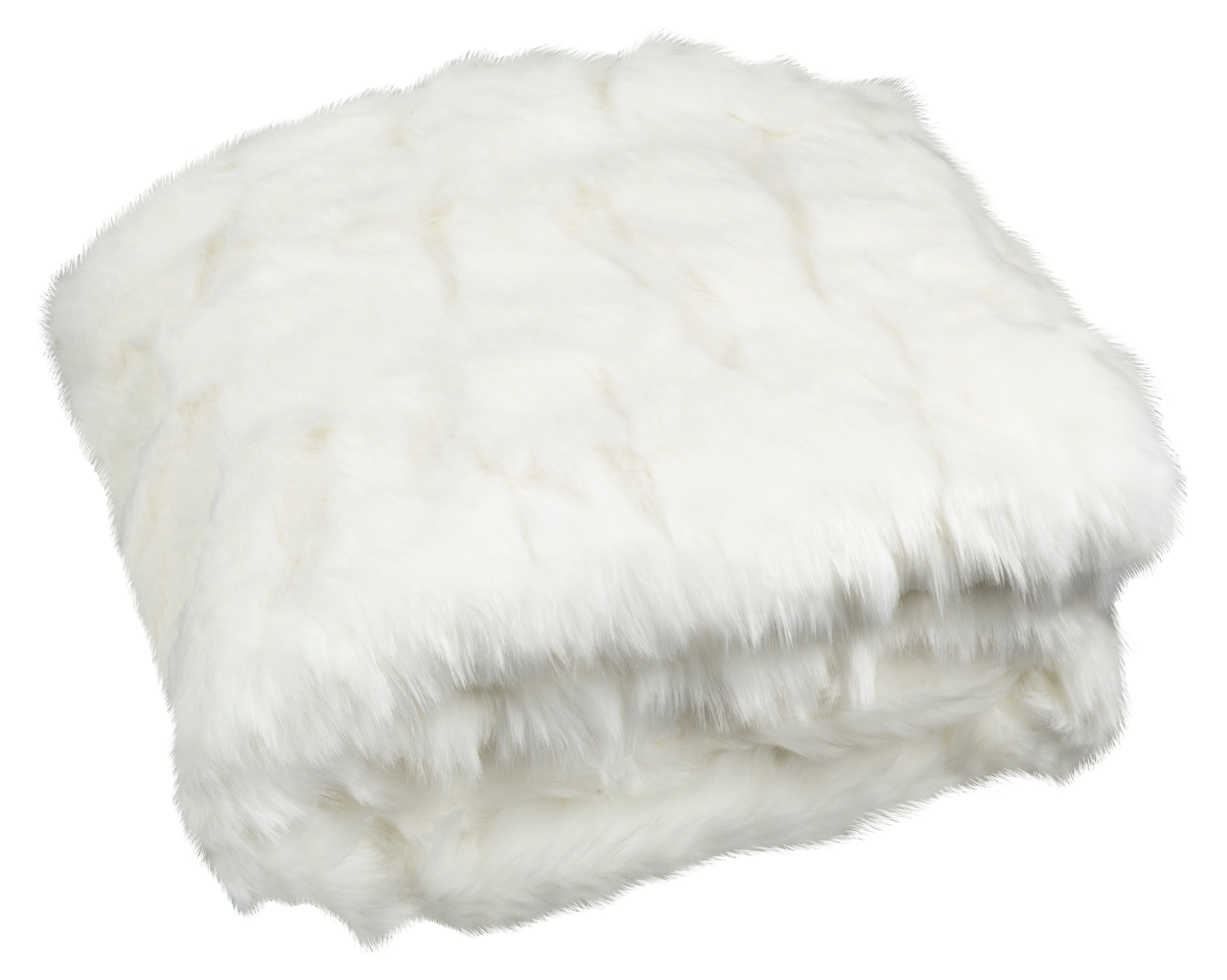 Snow White Faux Fur Machine Washable Throw Blanket