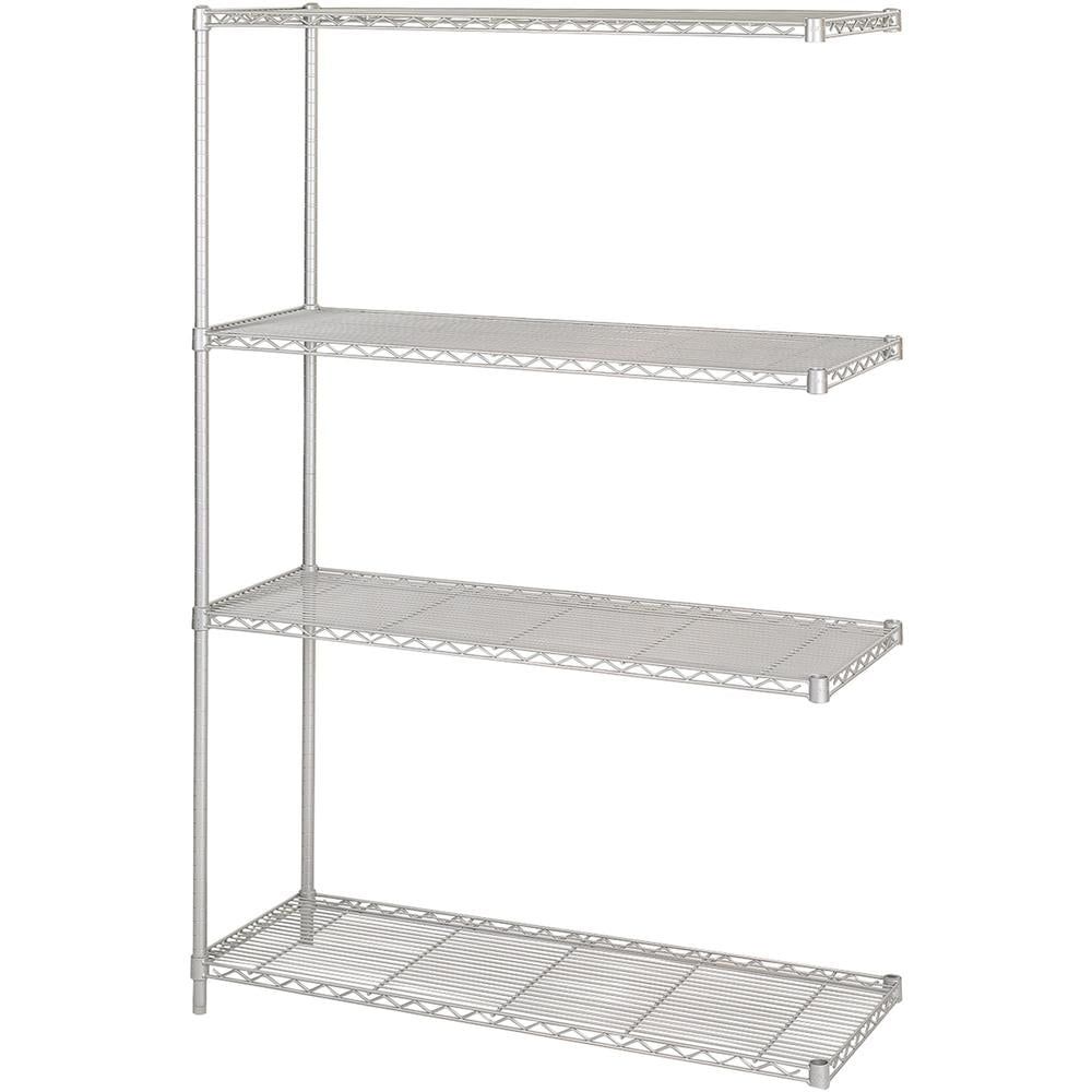 Gray 48" x 18" Industrial Steel Wire Shelving Unit