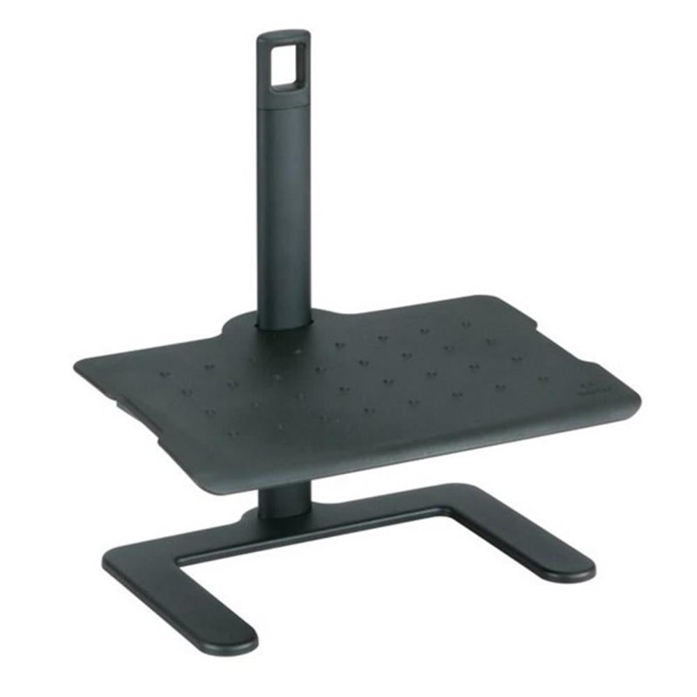 Black Adjustable Height Aluminum and Steel Footrest