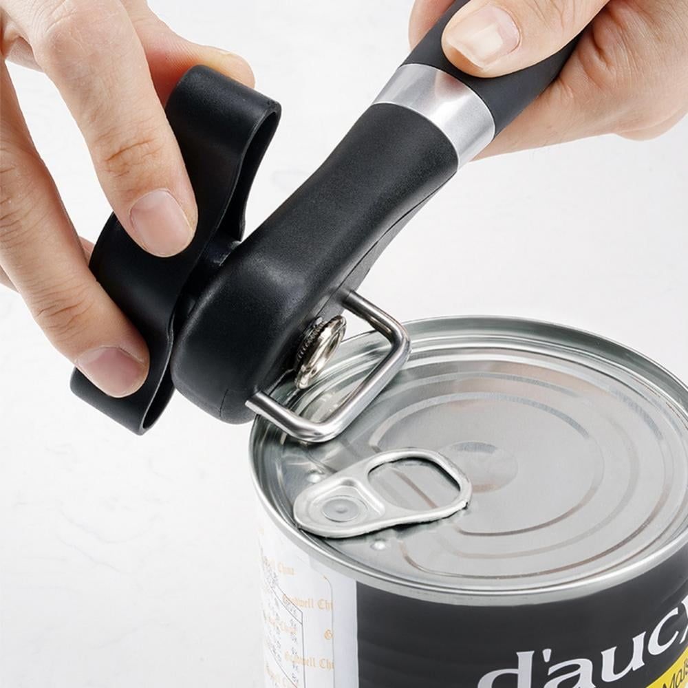 Black Ergonomic Stainless Steel Smooth Edge Can Opener