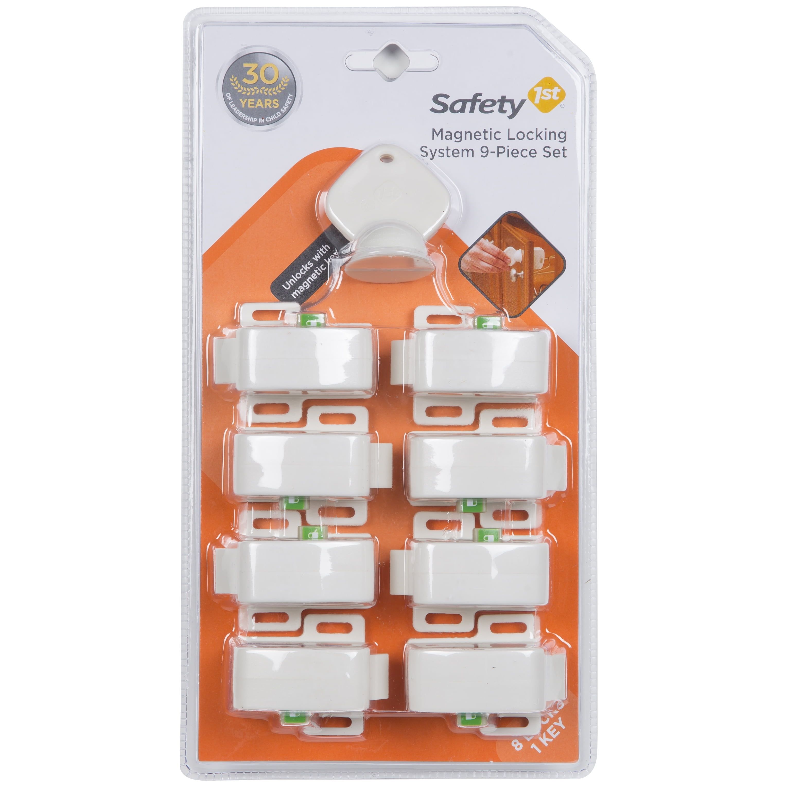 White Magnetic Locking System with 8 Locks and 1 Key