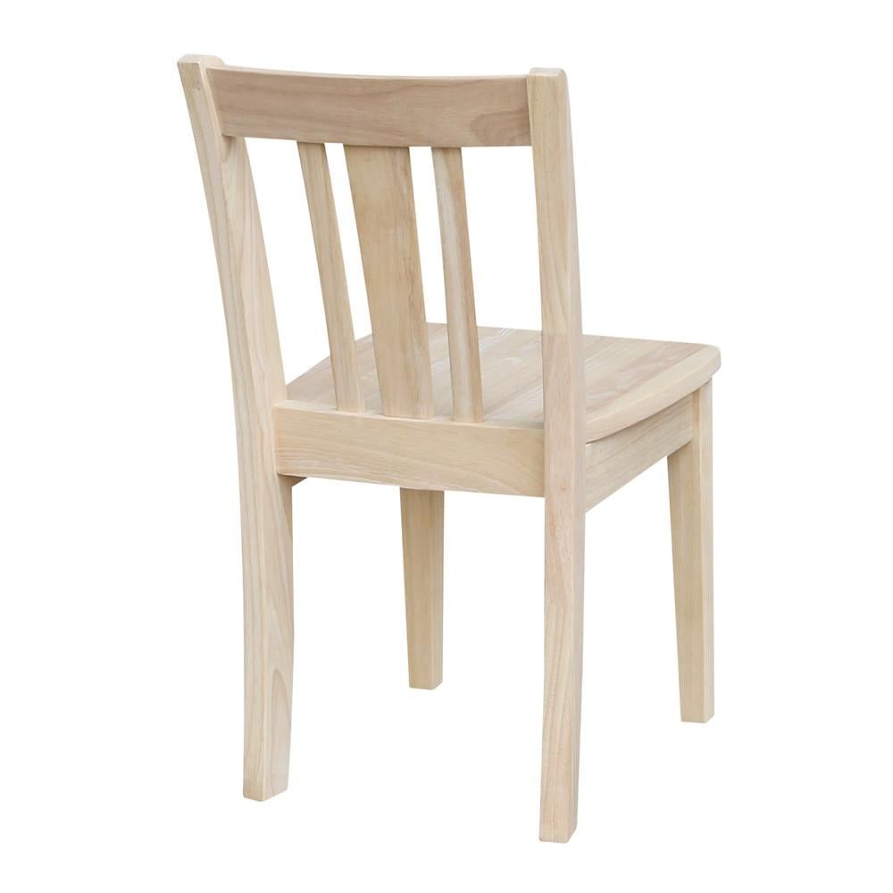 Eco-Friendly Parawood San Remo Juvenile Chairs, Unfinished - Set of 2