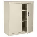 Putty Steel Freestanding Lockable Cabinet with Adjustable Shelving