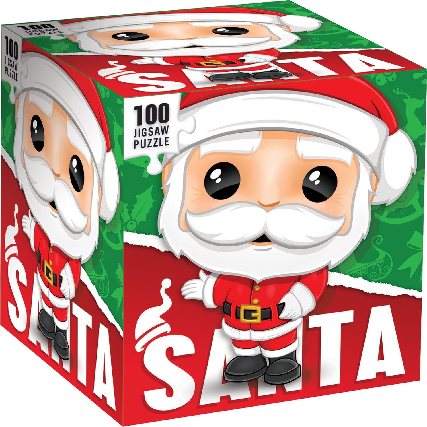 Santa Chibi Style 100-Piece Holiday Jigsaw Puzzle